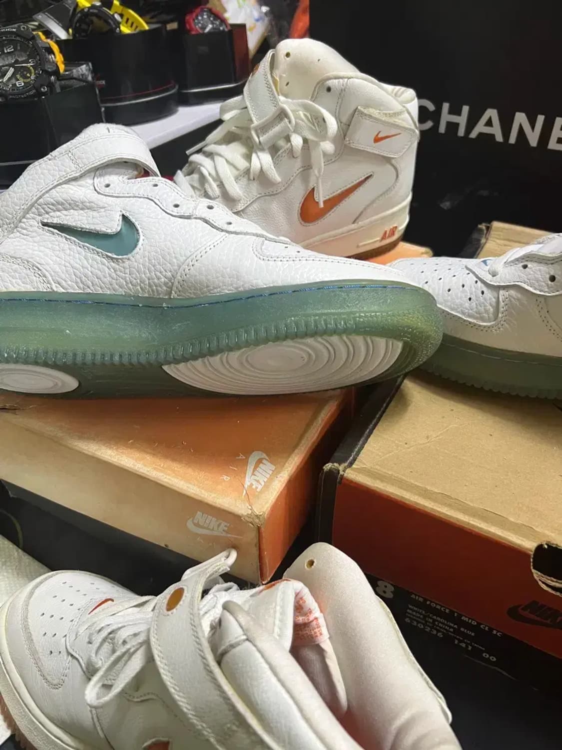 나이키 에어포스1 하늘완창 신품 노변색 특 상품이미지7