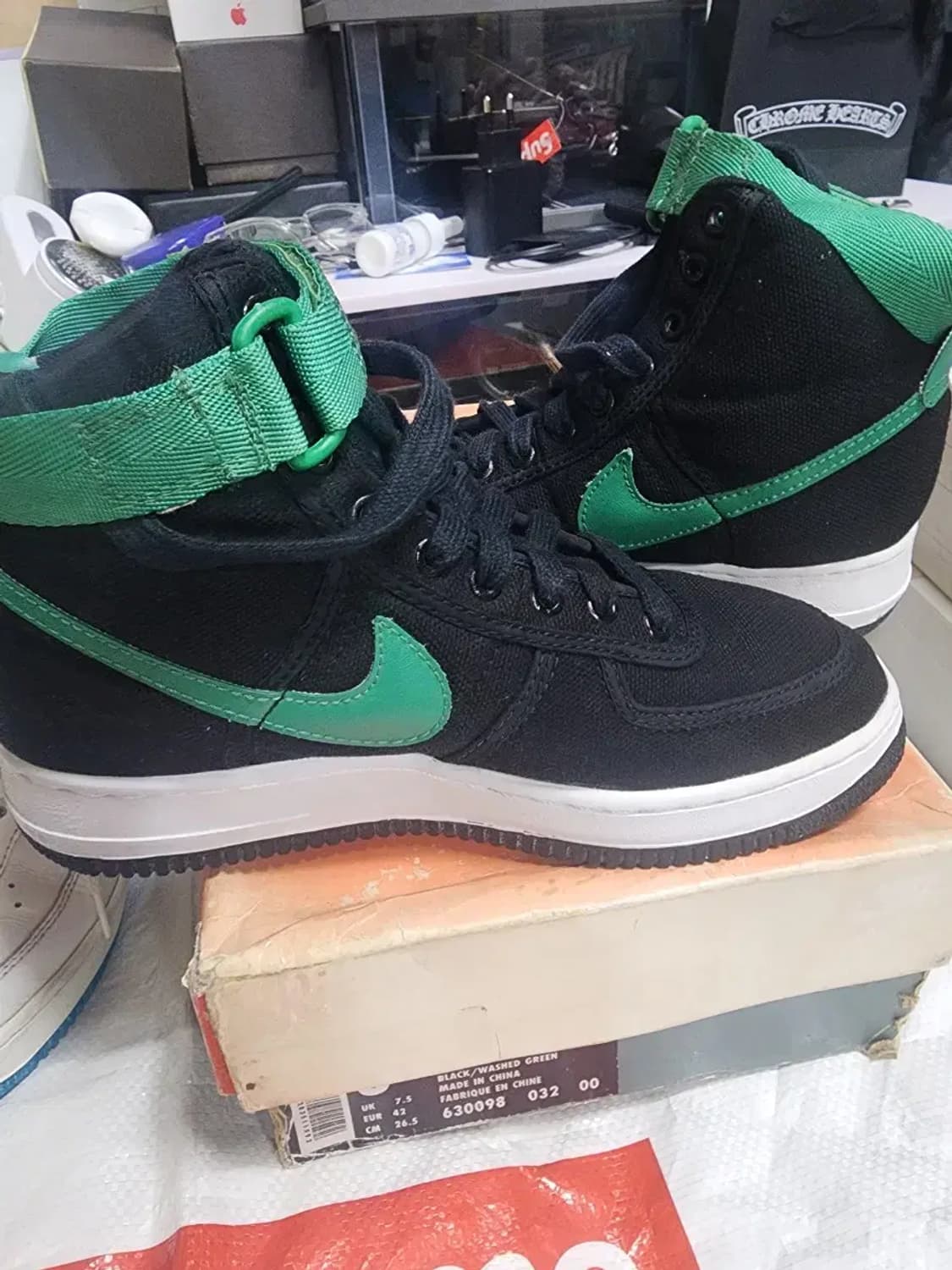 나이키 에어포스1 하이 cvs 검/초 신품 상품이미지1