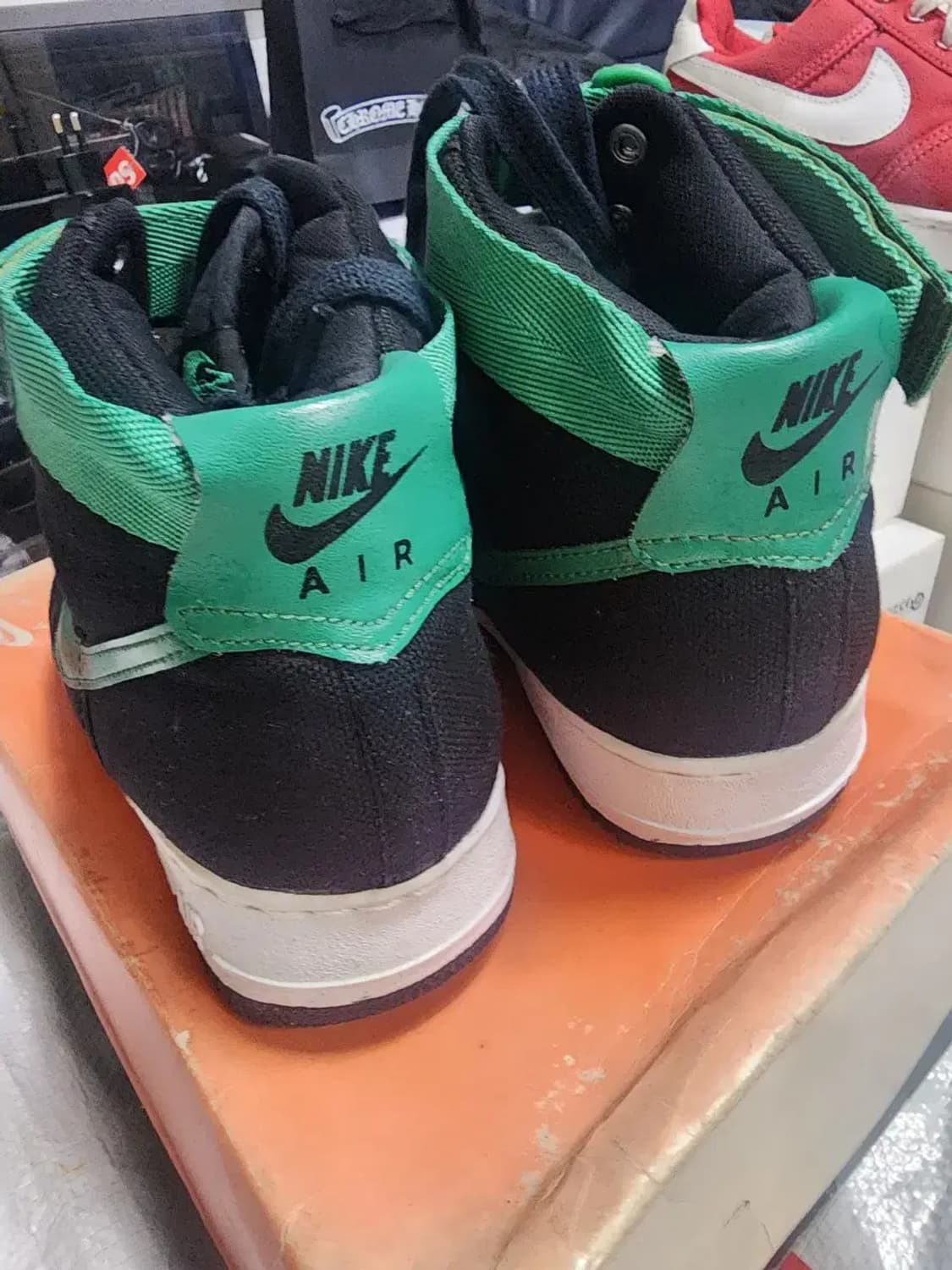 나이키 에어포스1 하이 cvs 검/초 신품 상품이미지5