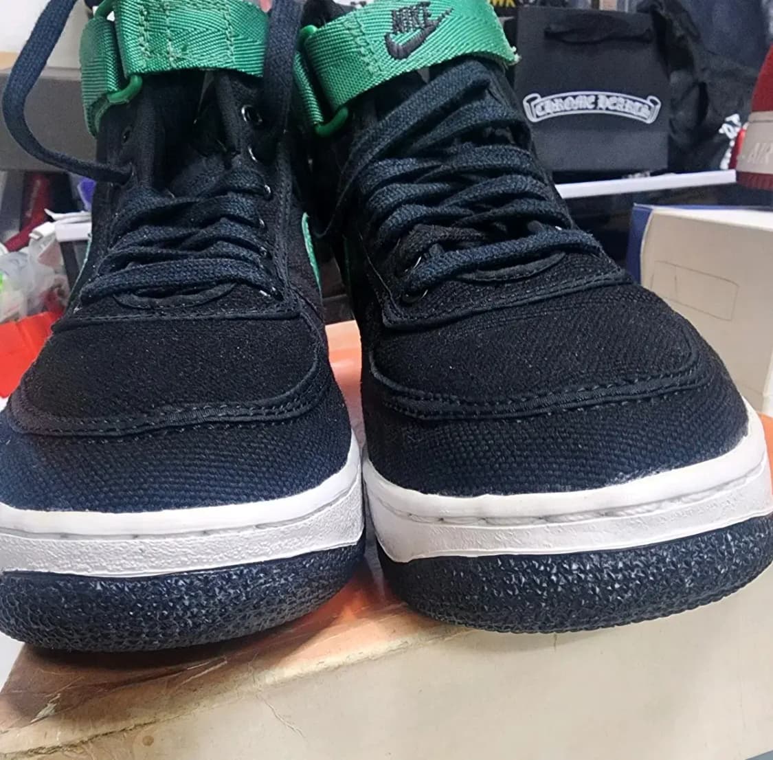 나이키 에어포스1 하이 cvs 검/초 신품 상품이미지7