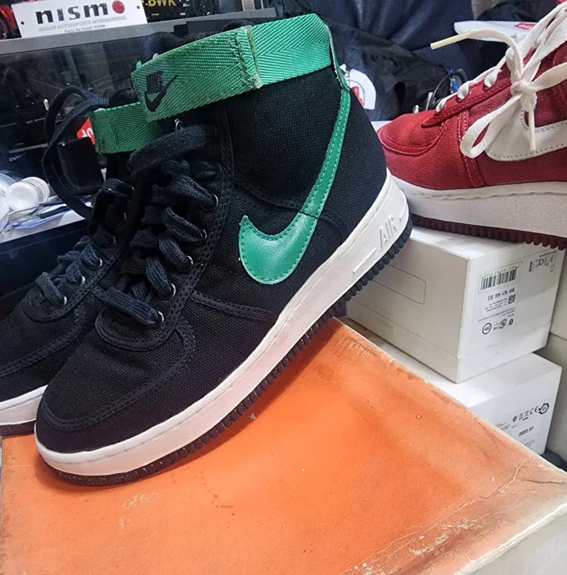 나이키 에어포스1 하이 cvs 검/초 신품 상품이미지8