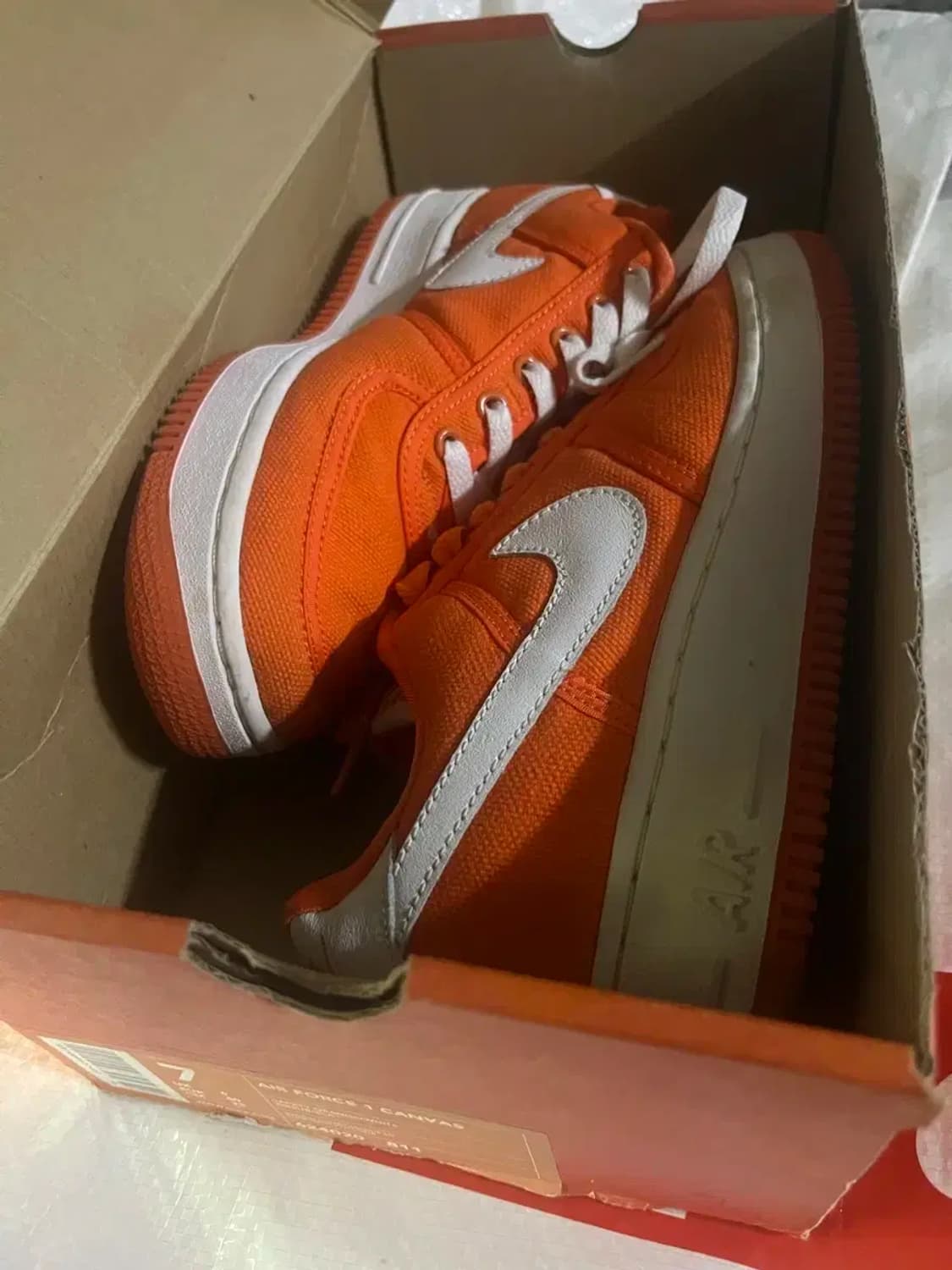 나이키 에어포스1 캔버스 오렌지 상품이미지1