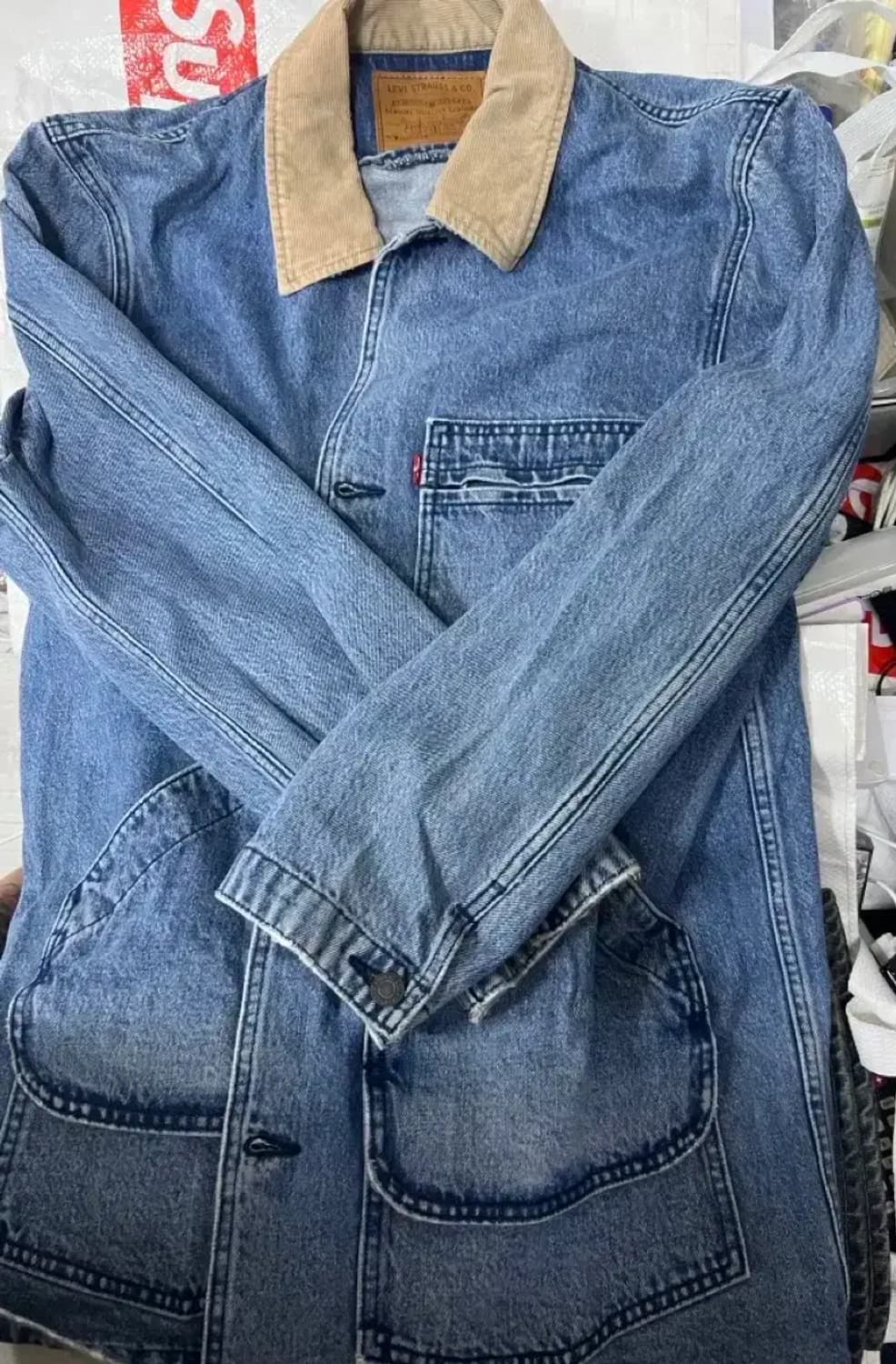 빈티지 90s 리바이스 데님 자켓 코듀로이 상품이미지3