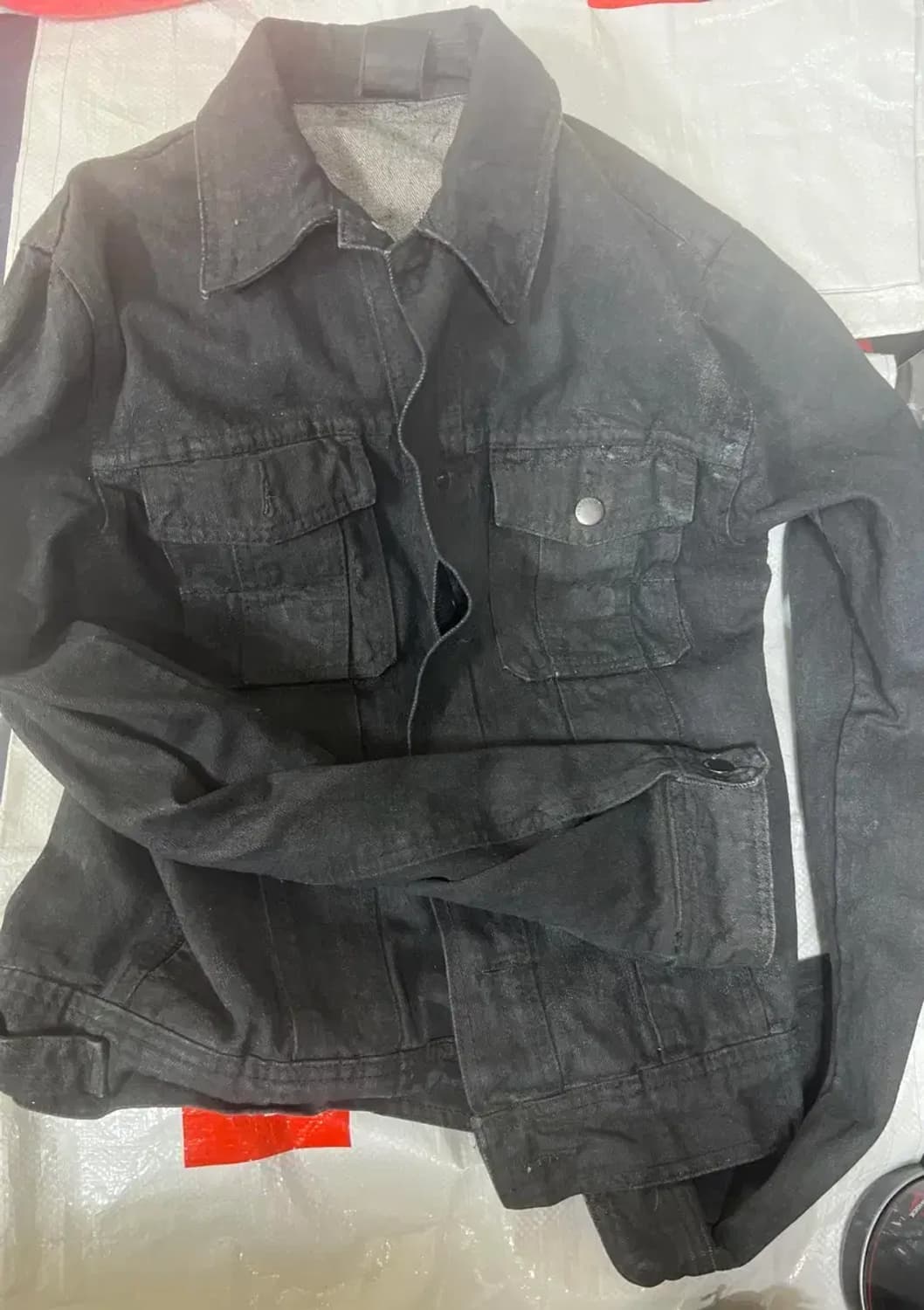 디올옴므 코팅블랙 데님 자켓 06년 상품이미지1