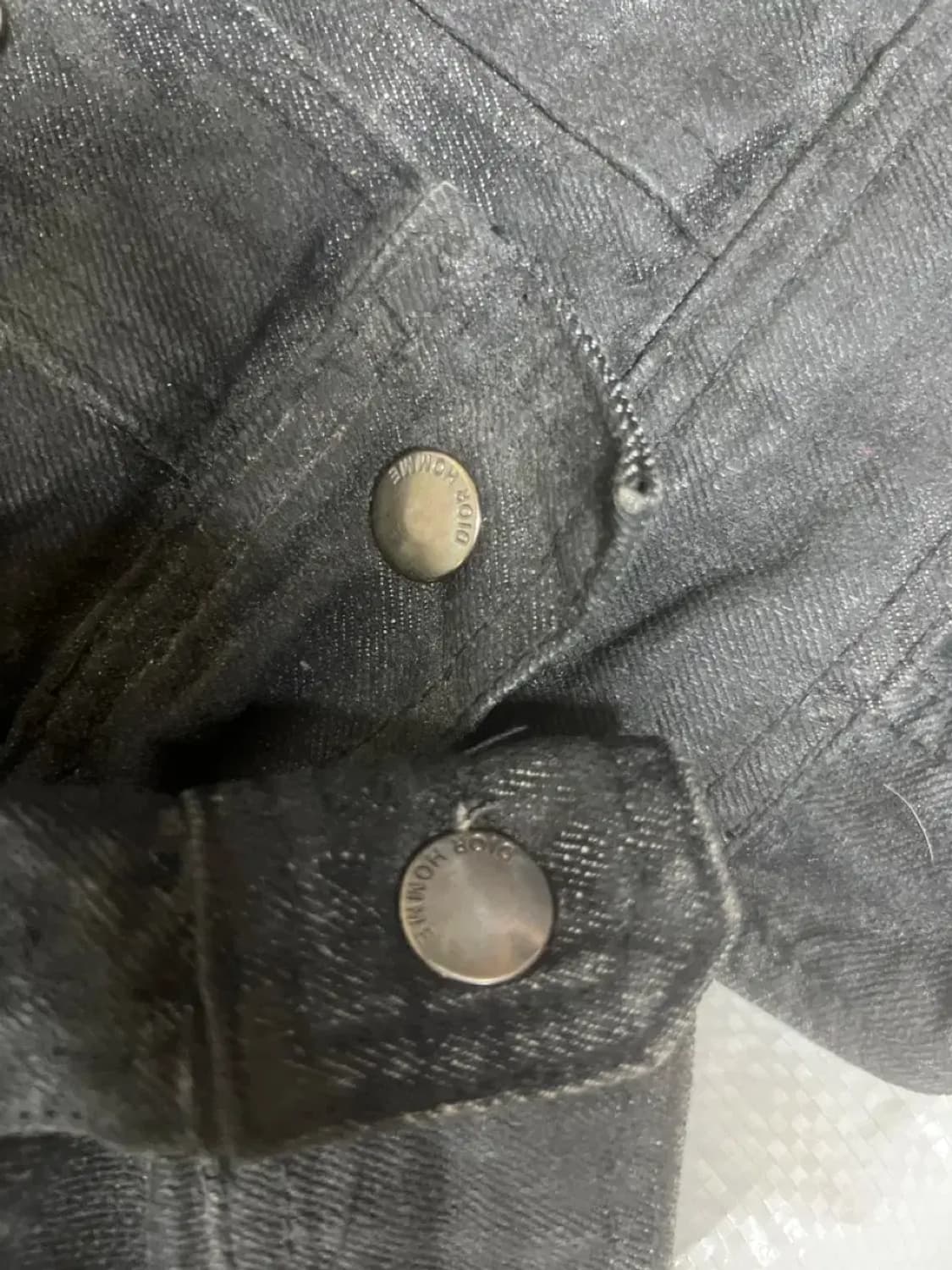 디올옴므 코팅블랙 데님 자켓 06년 상품이미지4