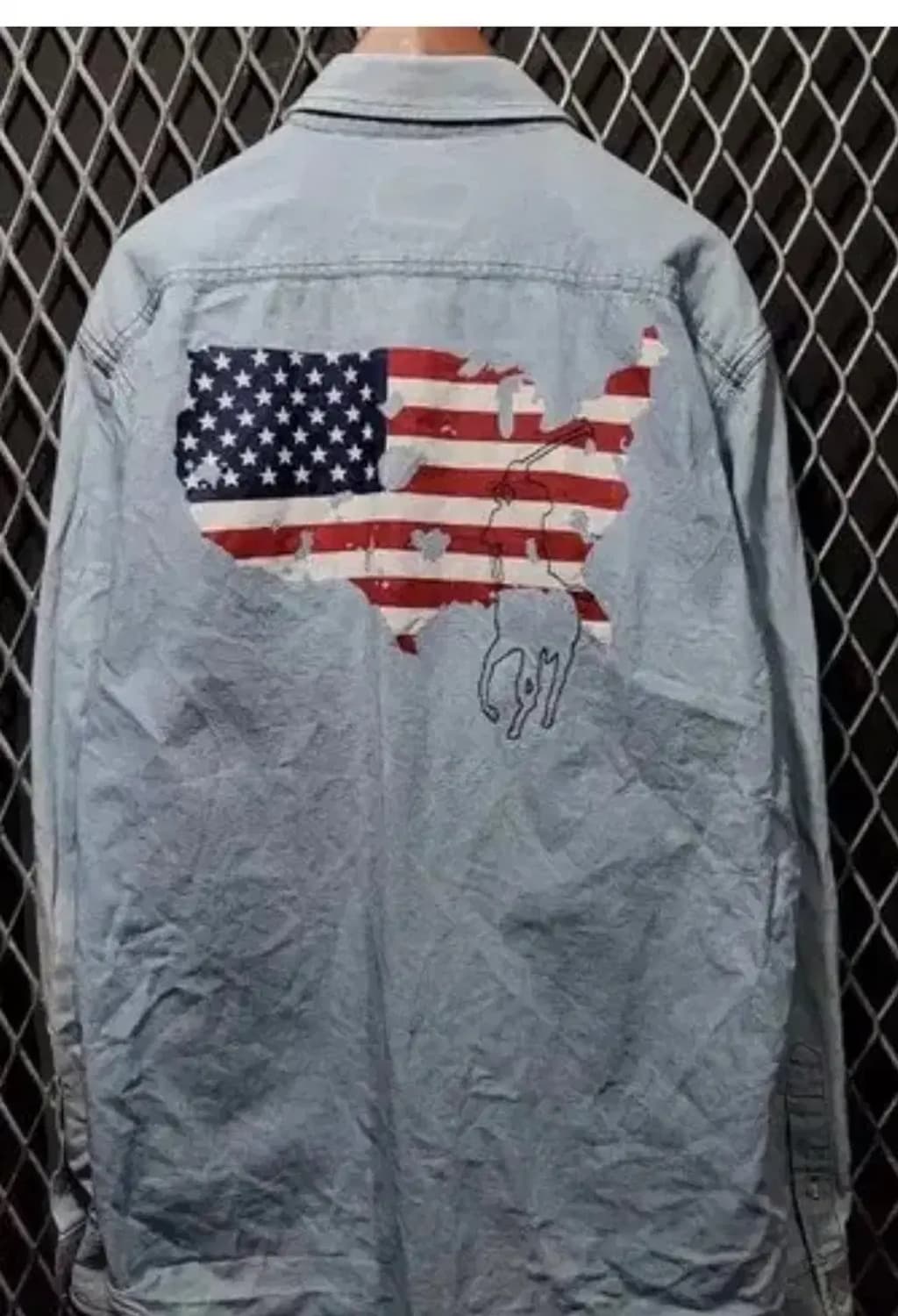 폴로 데님 셔츠  긴팔 남방 성조기 usa L 상품이미지10