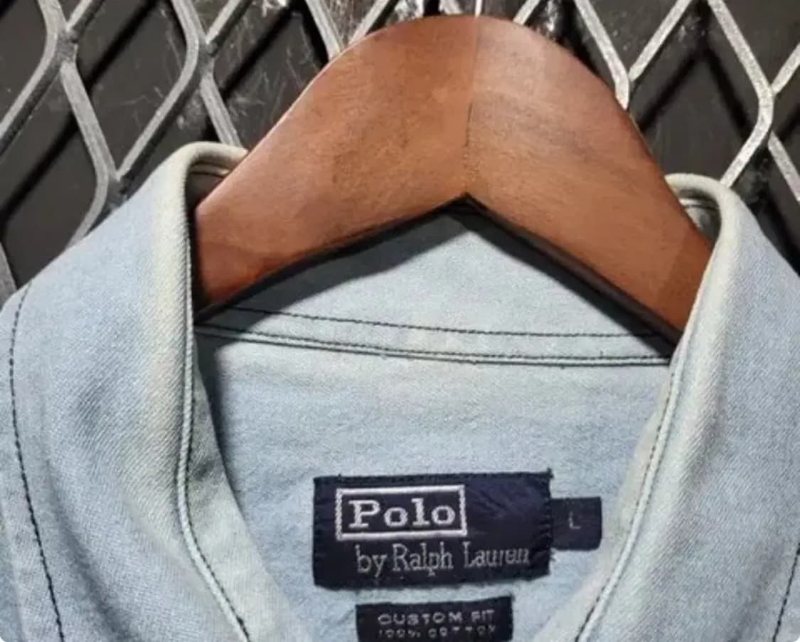 폴로 데님 셔츠  긴팔 남방 성조기 usa L 상품이미지3