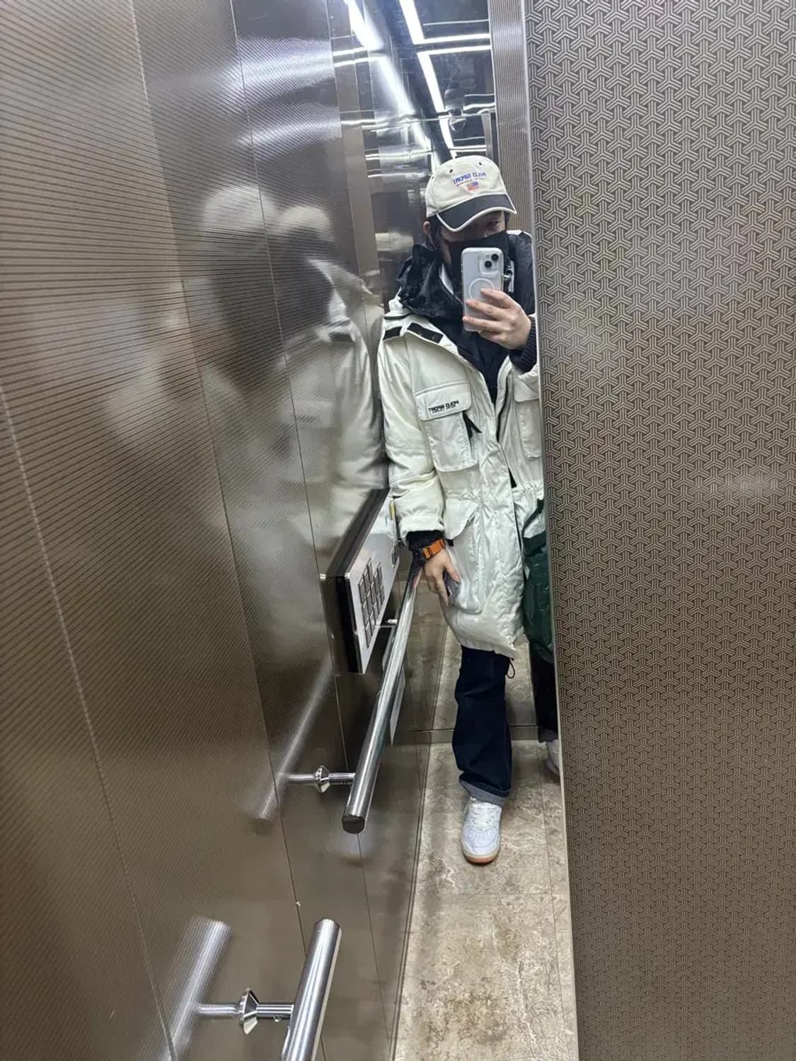 나이키 에어포스1 흰/주 뽈록이 265 신품 상품이미지1