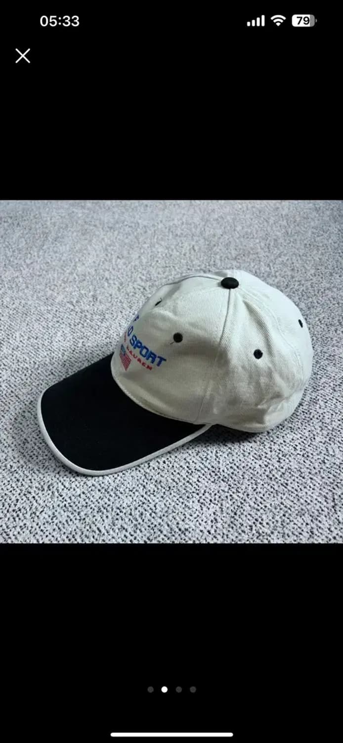 폴로 스포츠 볼캡 아이보리 블랙 상품이미지1