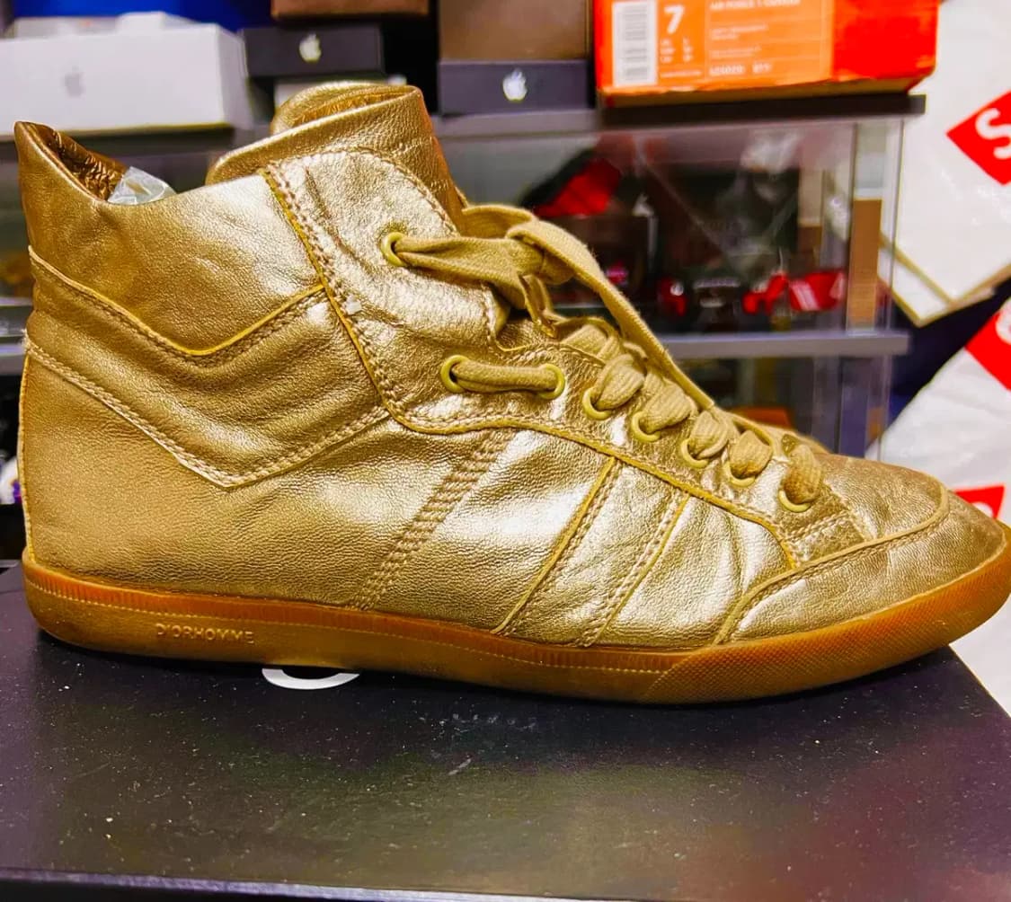 디올옴므 골드 하이탑 스니커즈 41 상품이미지5