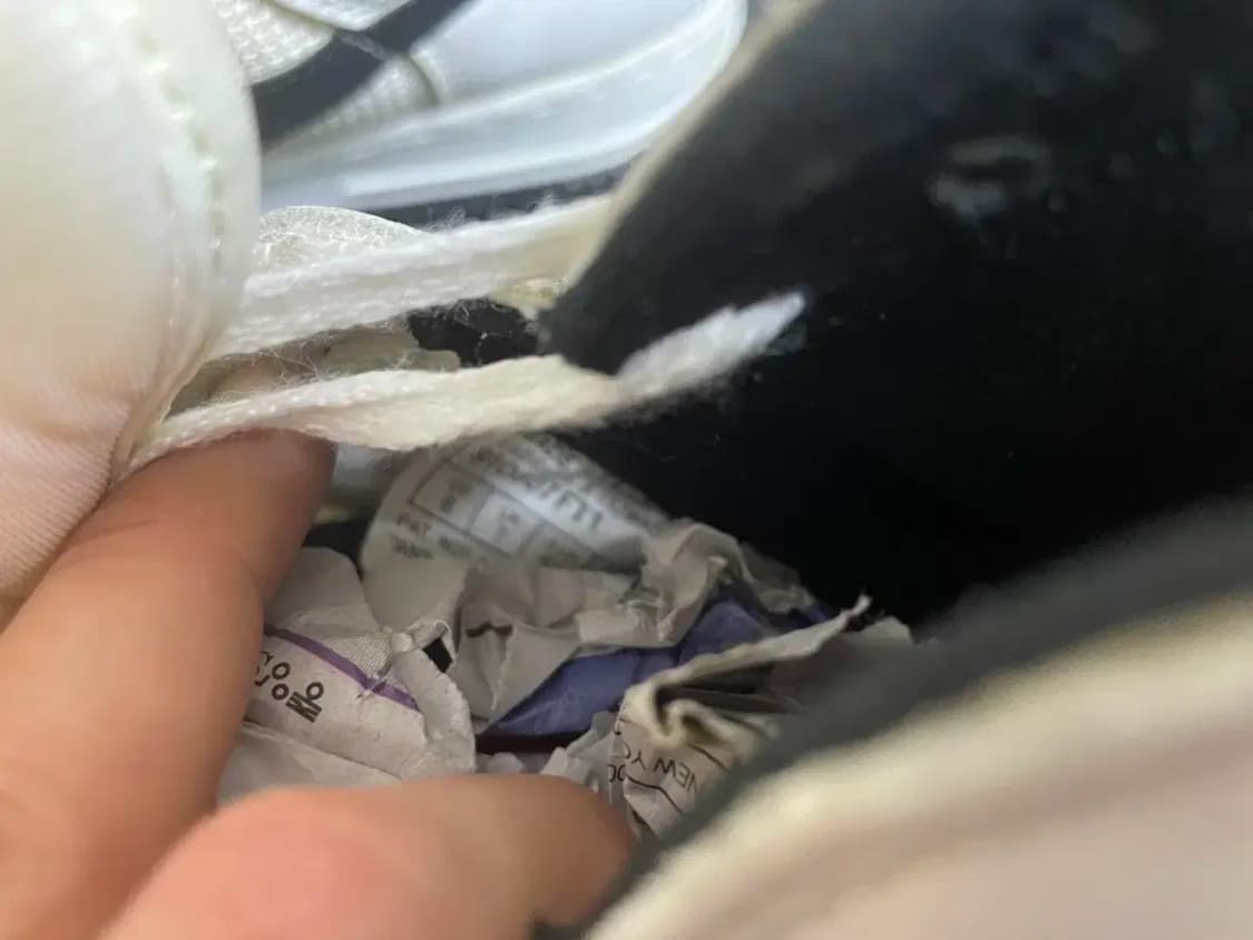 91년 나이키 에어포스1 흰/검 메쉬 하이 신품 상품이미지10