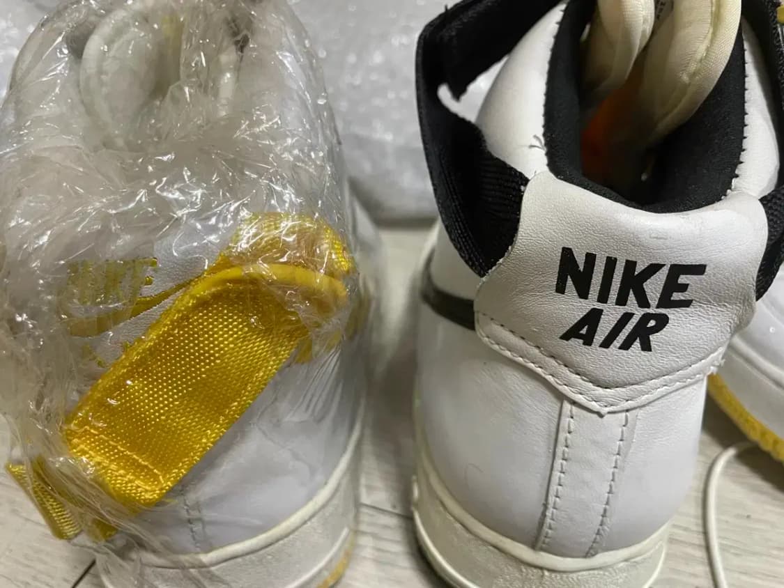 91년 나이키 에어포스1 흰/검 메쉬 하이 신품 상품이미지3