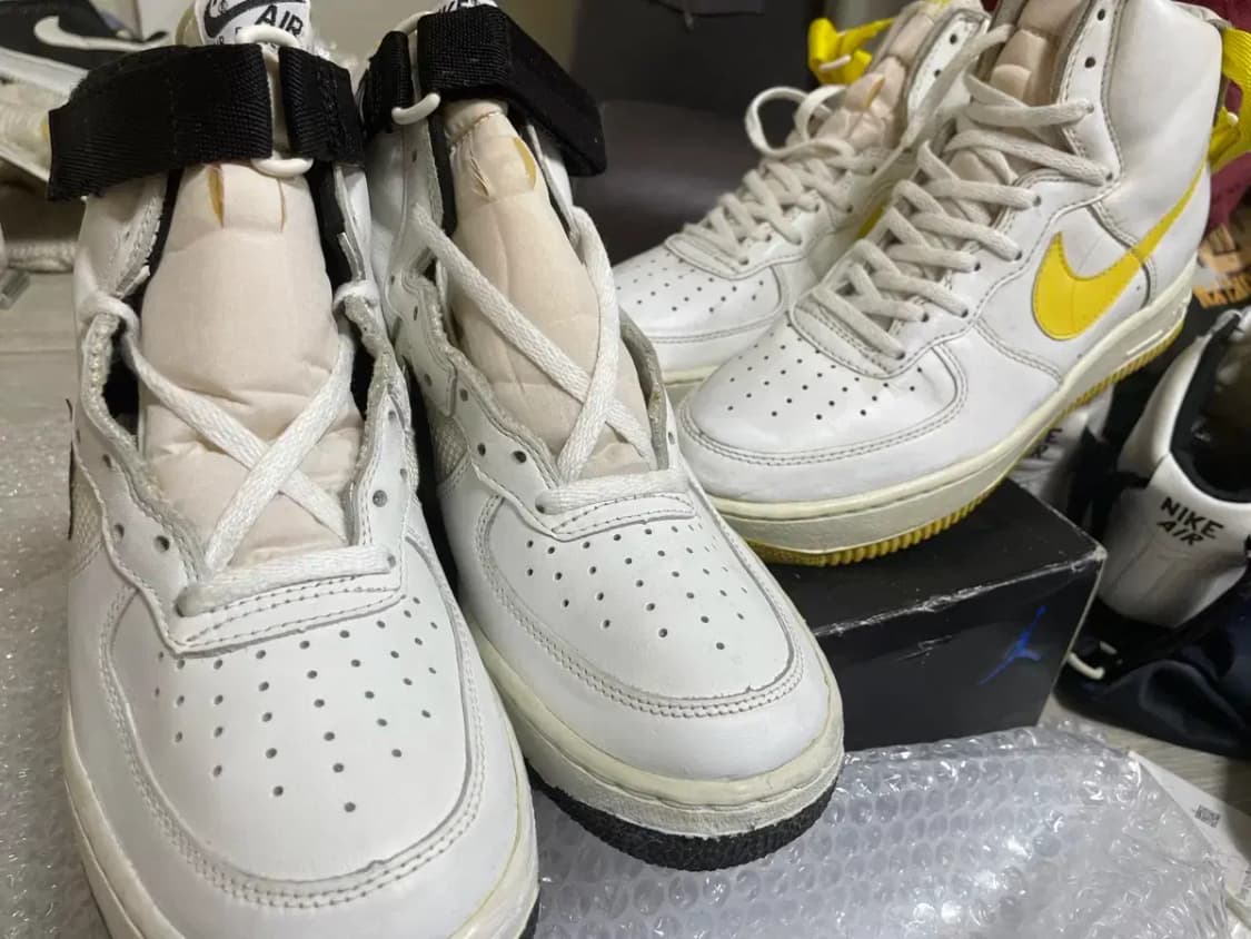 91년 나이키 에어포스1 흰/검 메쉬 하이 신품 상품이미지4
