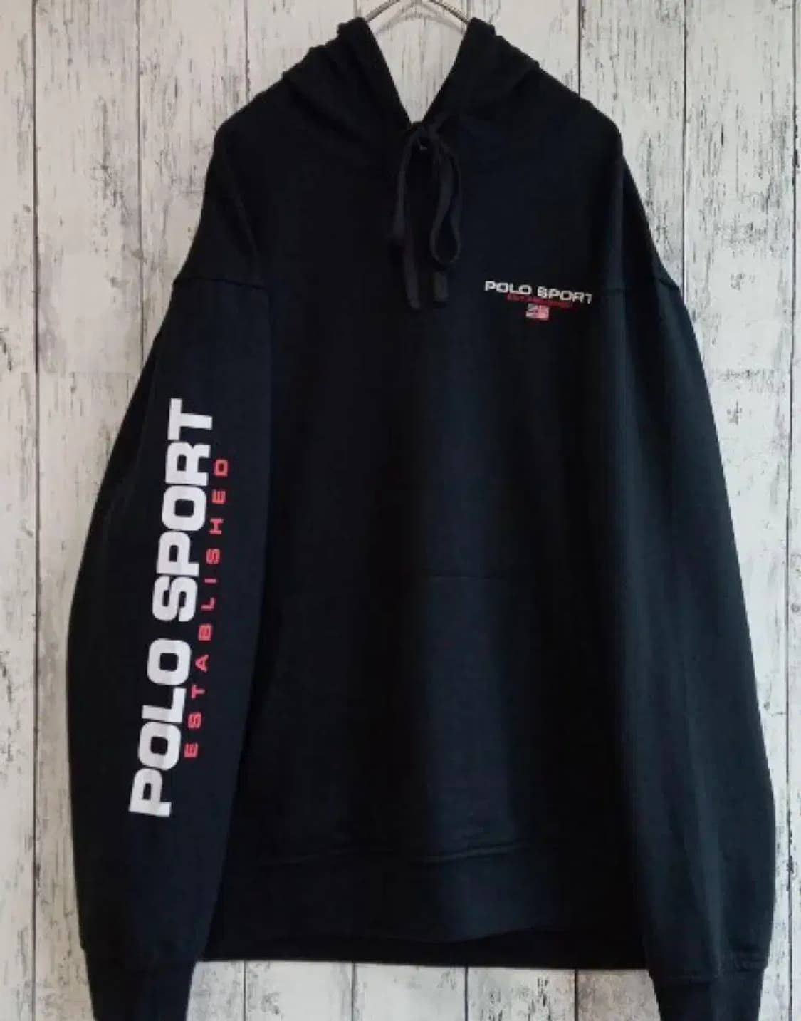 90s 폴로 스포츠 블랙 후드티 xxxl 상품이미지1