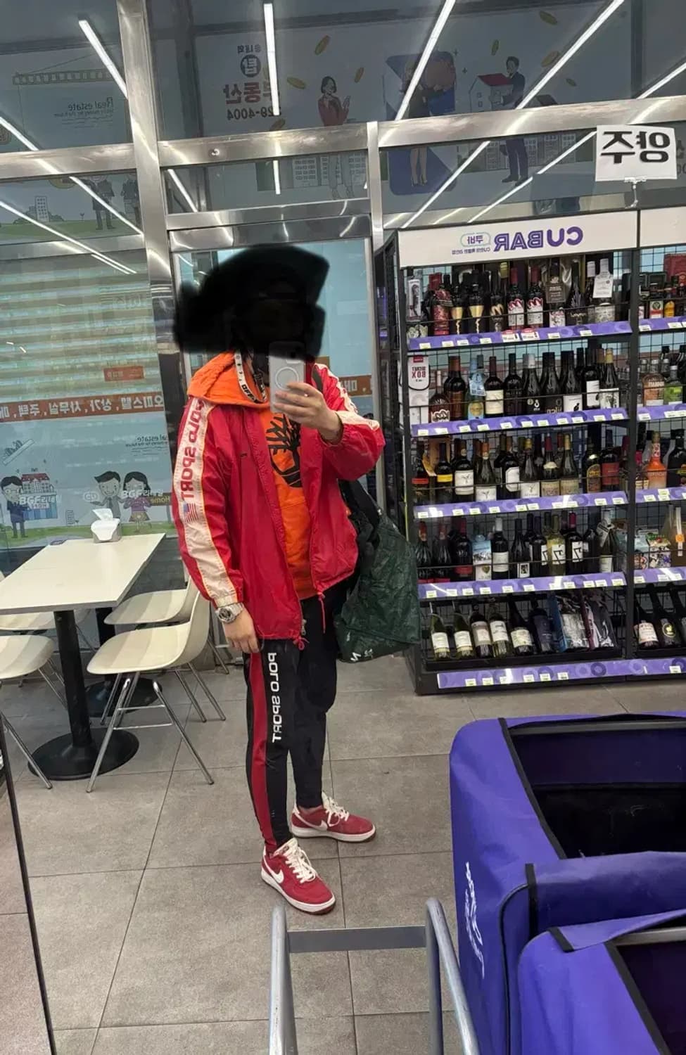 90s 폴로 스포츠 usa 성조기  바람막이 자켓 L 상품이미지1