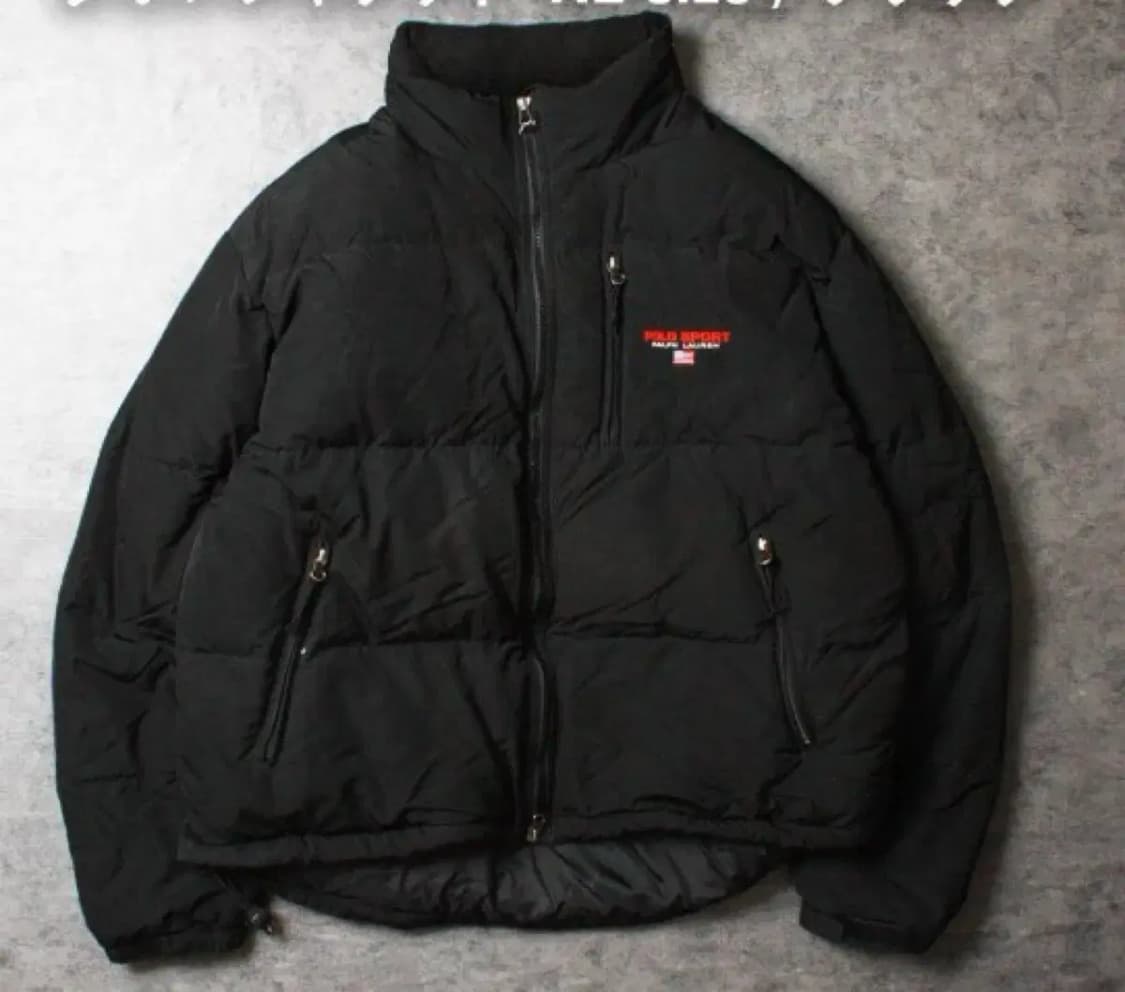 폴로 스포츠 블랙 성조기 usa 패딩 L 상품이미지2