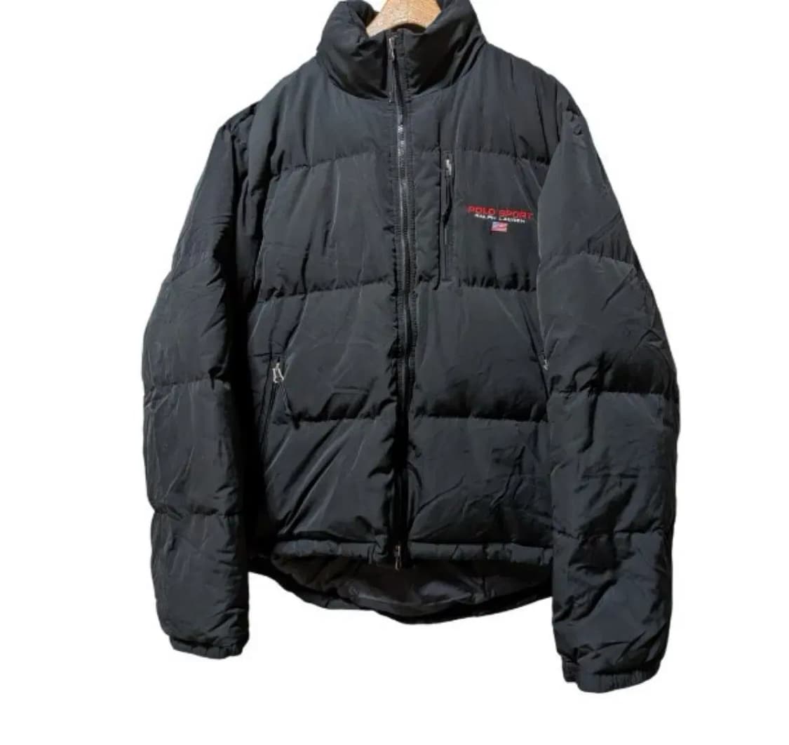 폴로 스포츠 블랙 성조기 usa 패딩 L 상품이미지6
