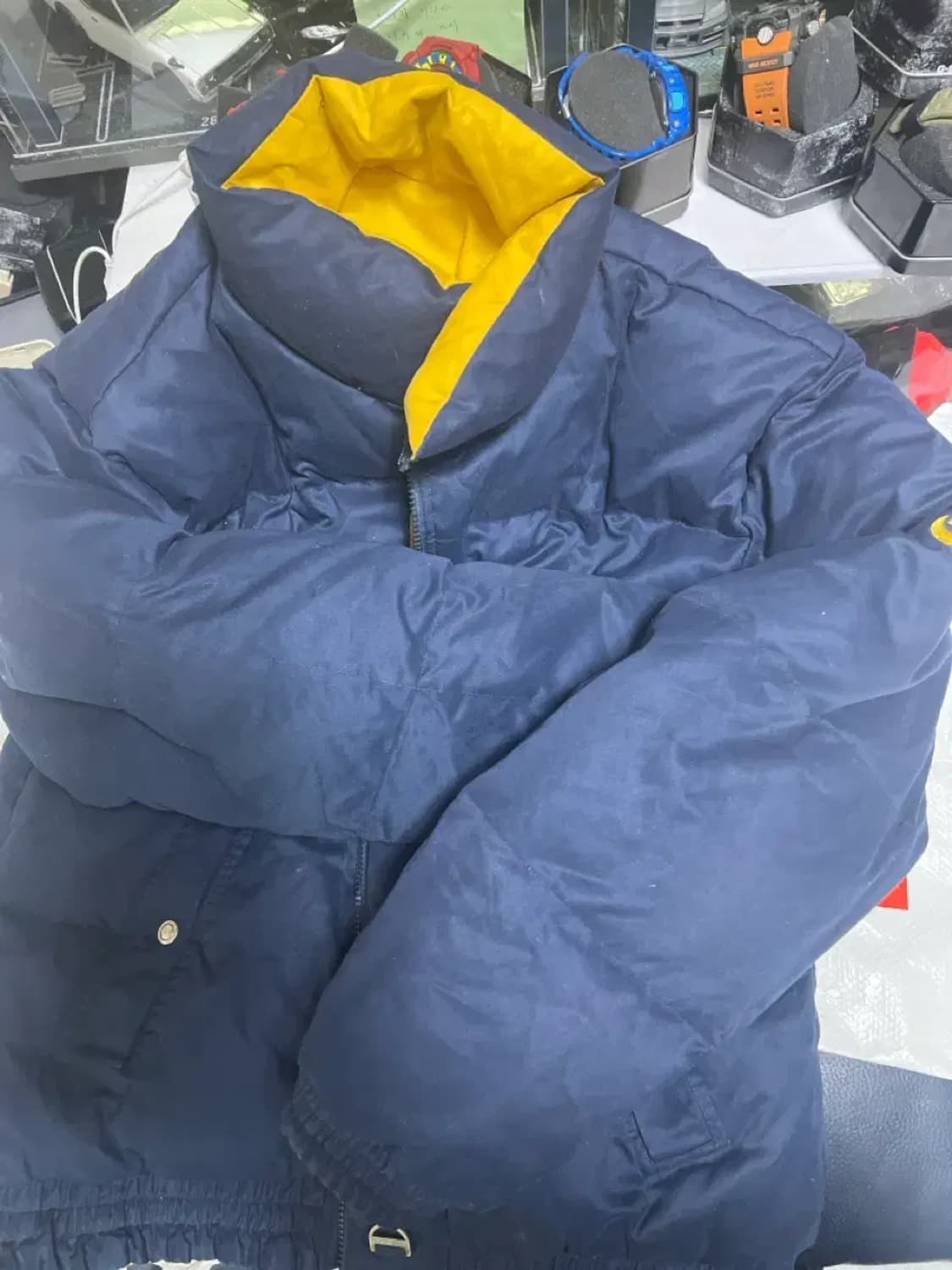 90년대 삼나 나이키 옐로우 리버시블 패딩 자켓 xl 상품이미지4