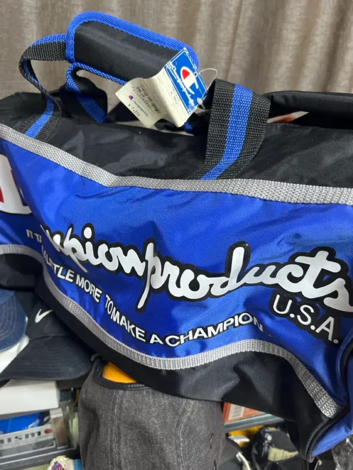 90s 챔피온 블루 보스턴백 더블백 데드스탁 상품이미지2