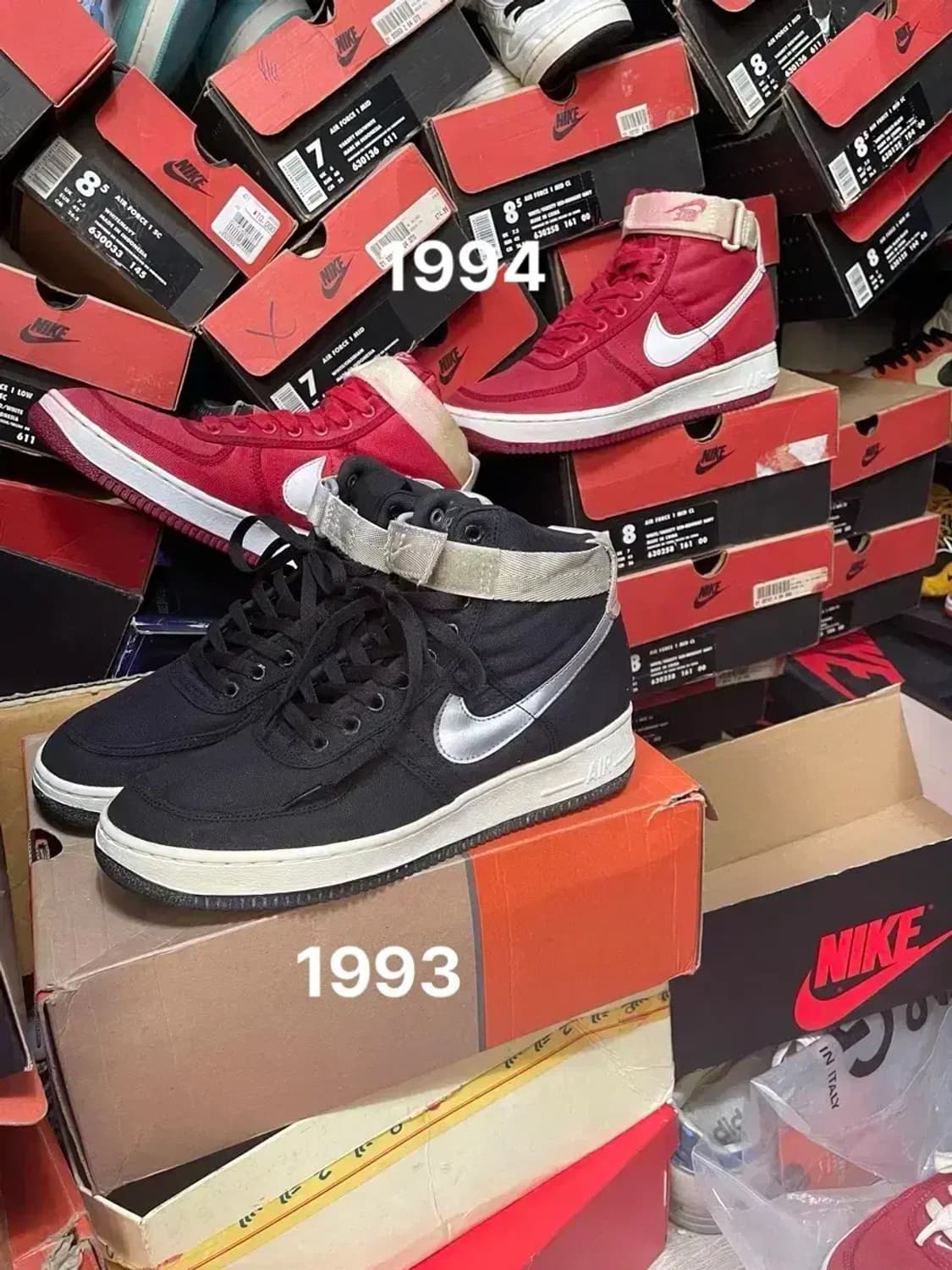 나이키 에어 포스1  cvs  93,94 검은 검흰 상품이미지1