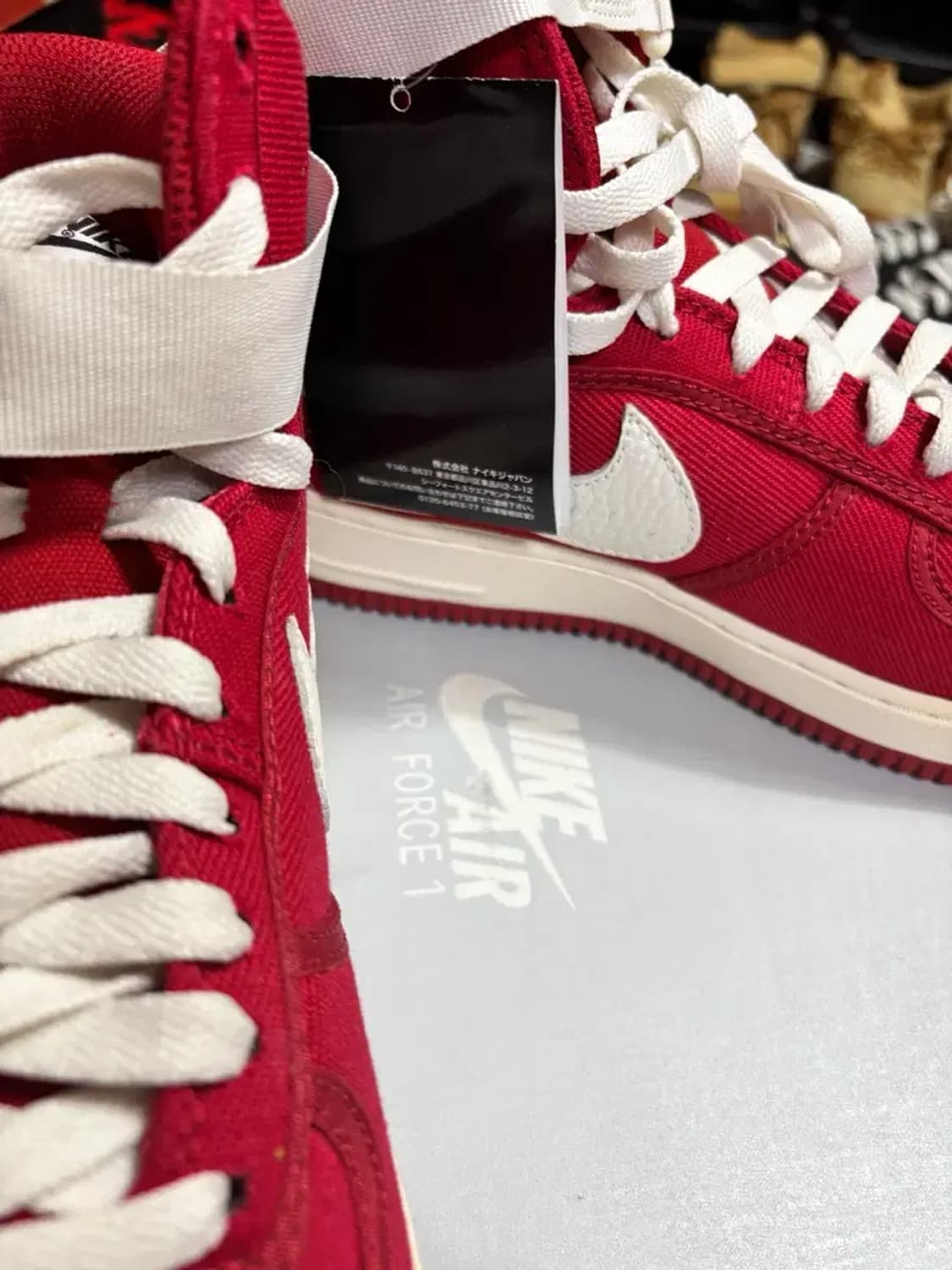 나이키 에어 포스1 cvs 빨흰 하이 상품이미지7