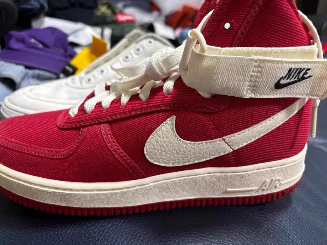 나이키 에어 포스1 cvs 빨흰 하이 상품이미지9