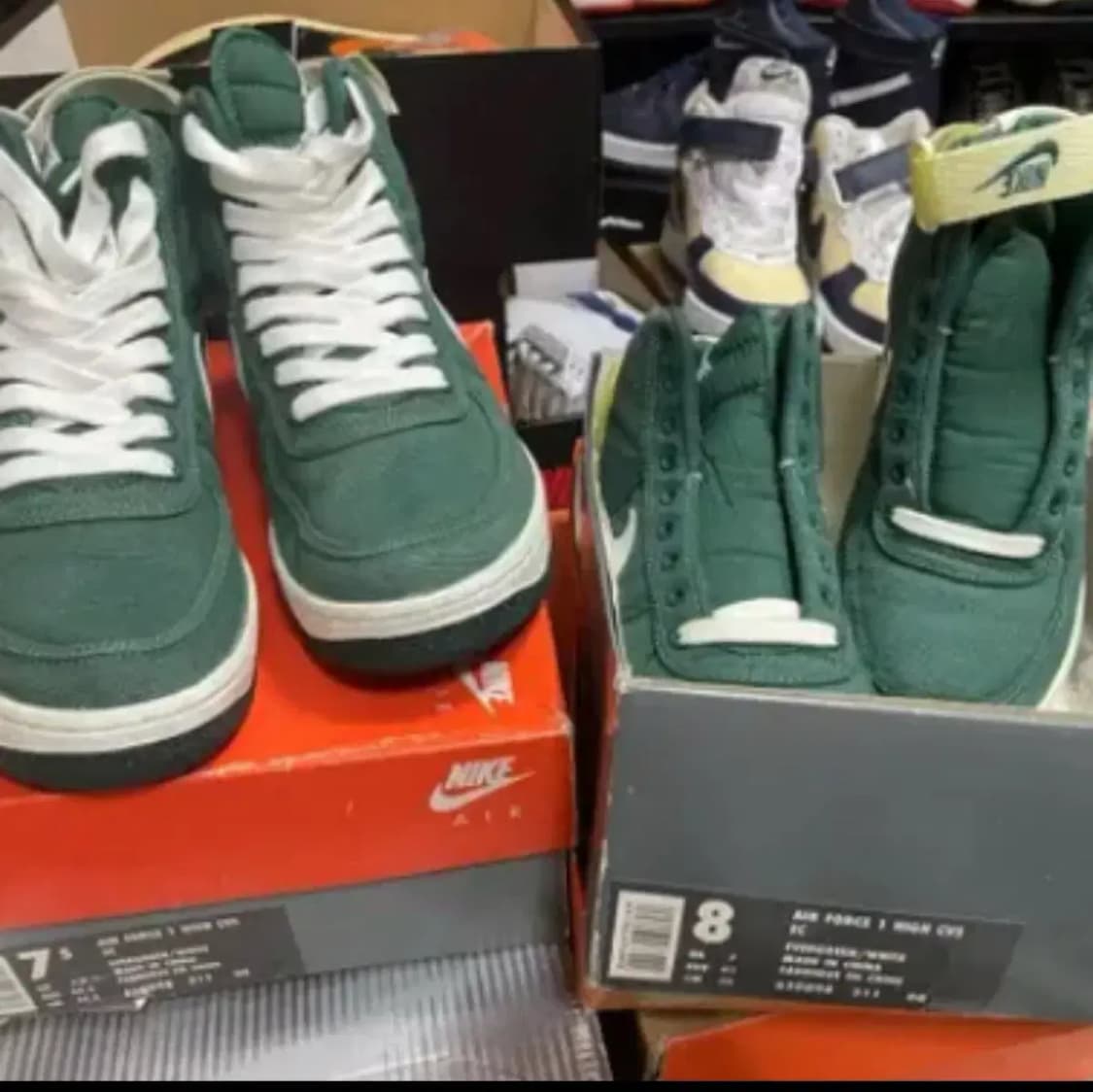 나이키 에어포스1 cavas HIGH 녹/흰 상품이미지4