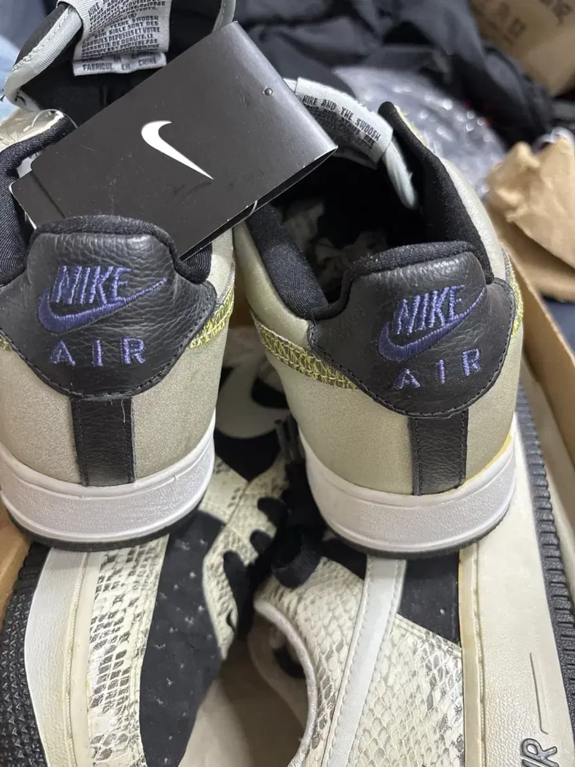 나이키 에어 포스1B  흑뱀피 OG 신품 01년 상품이미지6