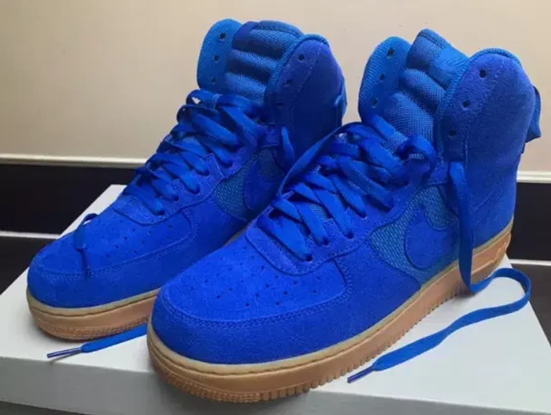 나이키 에어포스 1 하이 07 블루/생고무완창 상품이미지2