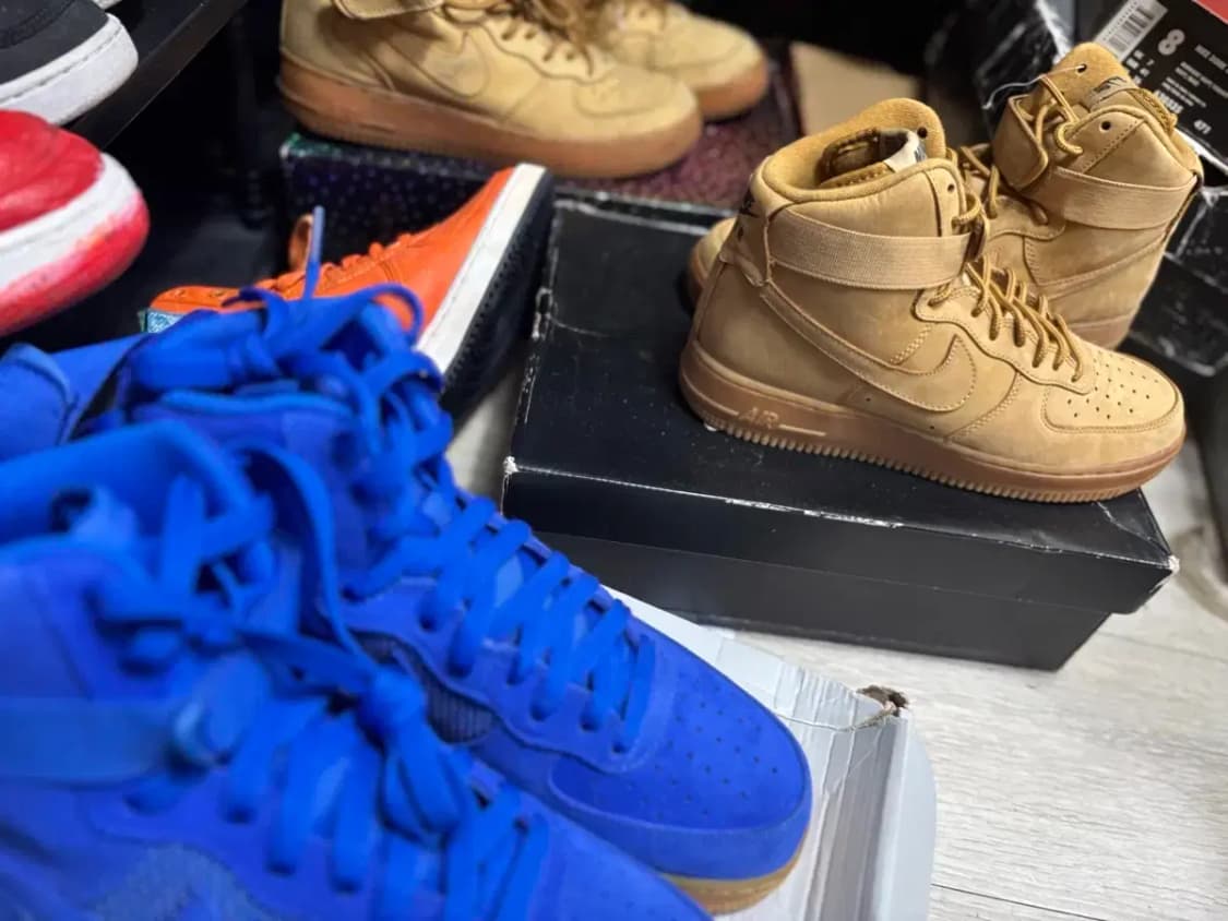 나이키 에어포스 1 하이 07 블루/생고무완창 상품이미지6