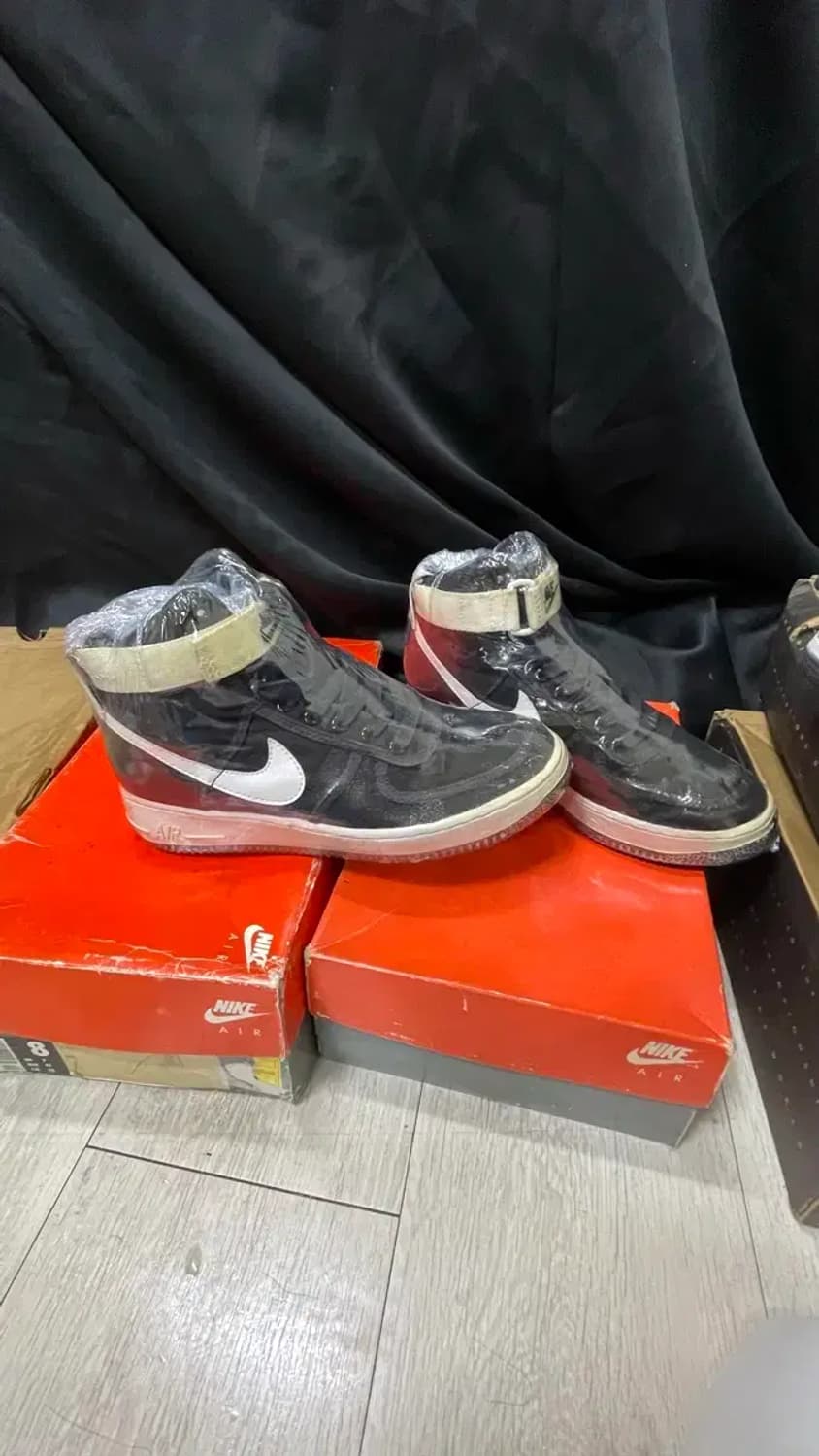 94년 nike air force 1 high canvas 검/흰 신품 상품이미지2