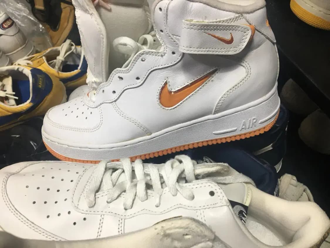 나이키 에어포스 1 미드 뽈록이 96년 흰/주 신품 상품이미지1