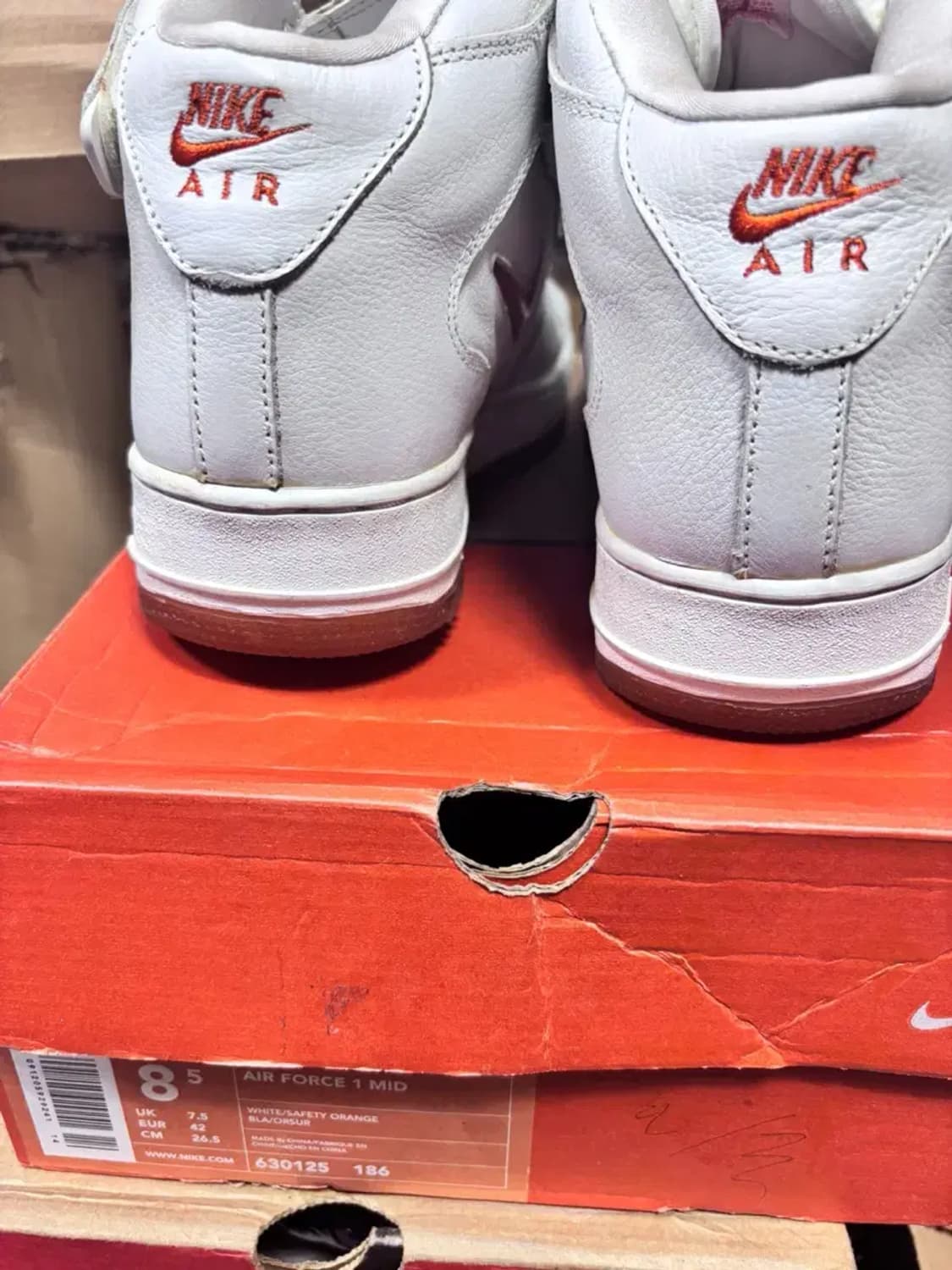 나이키 에어 포스 1 미드 오렌지뽈록이 직거래 가능 상품이미지6