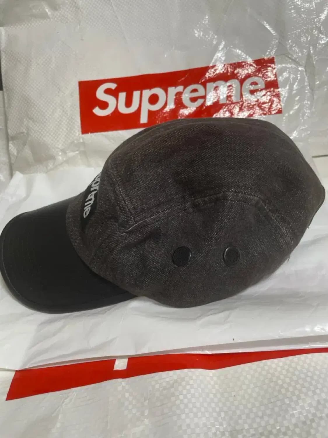 슈프림 캠프캡 투톤 블랙데님 상품이미지4