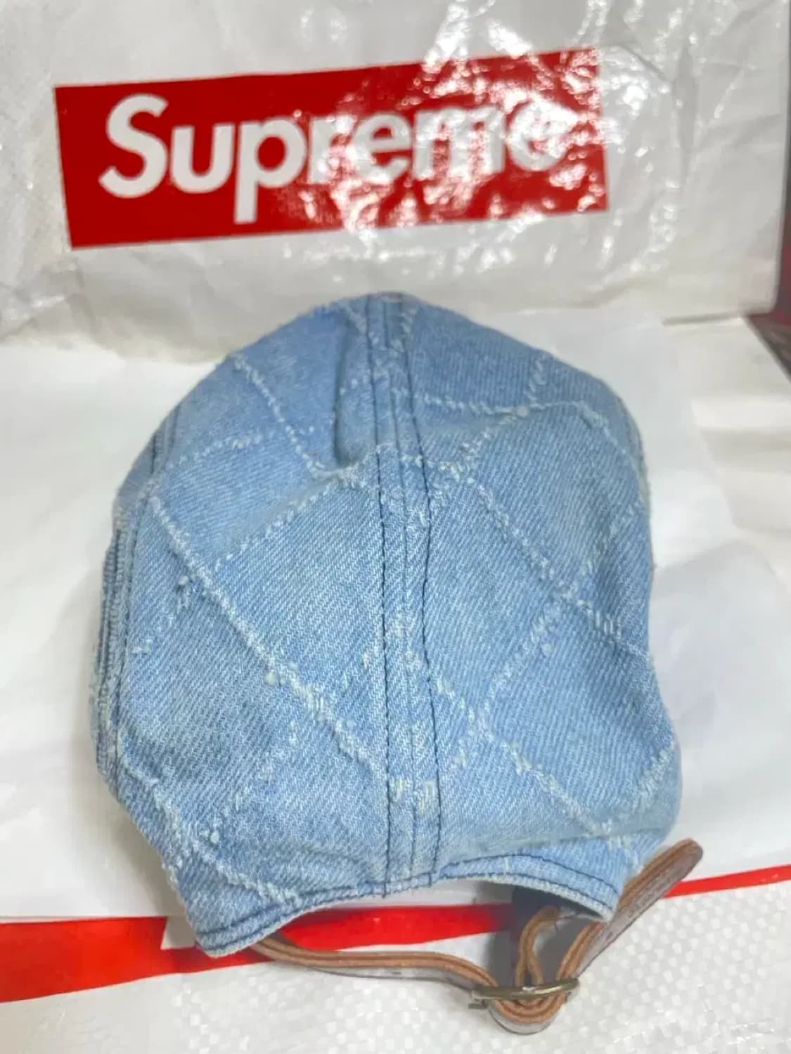 슈프림 캠프캡 워시드 데님 연청 20AW 상품이미지2