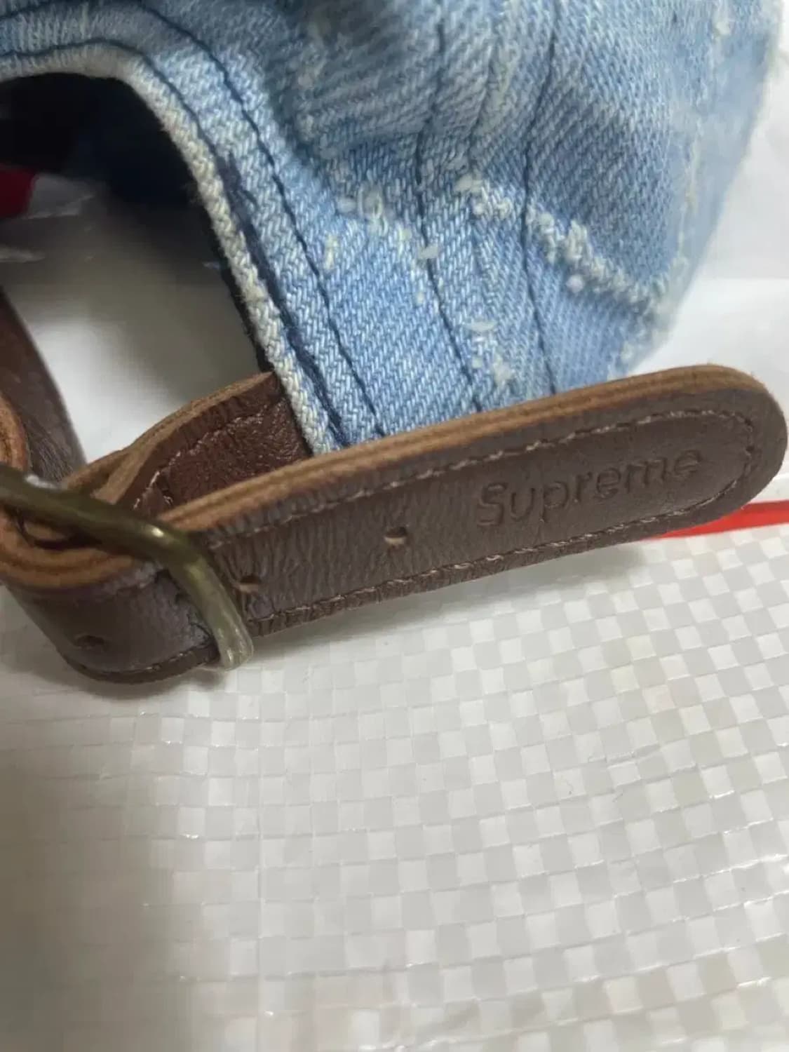 슈프림 캠프캡 워시드 데님 연청 20AW 상품이미지4