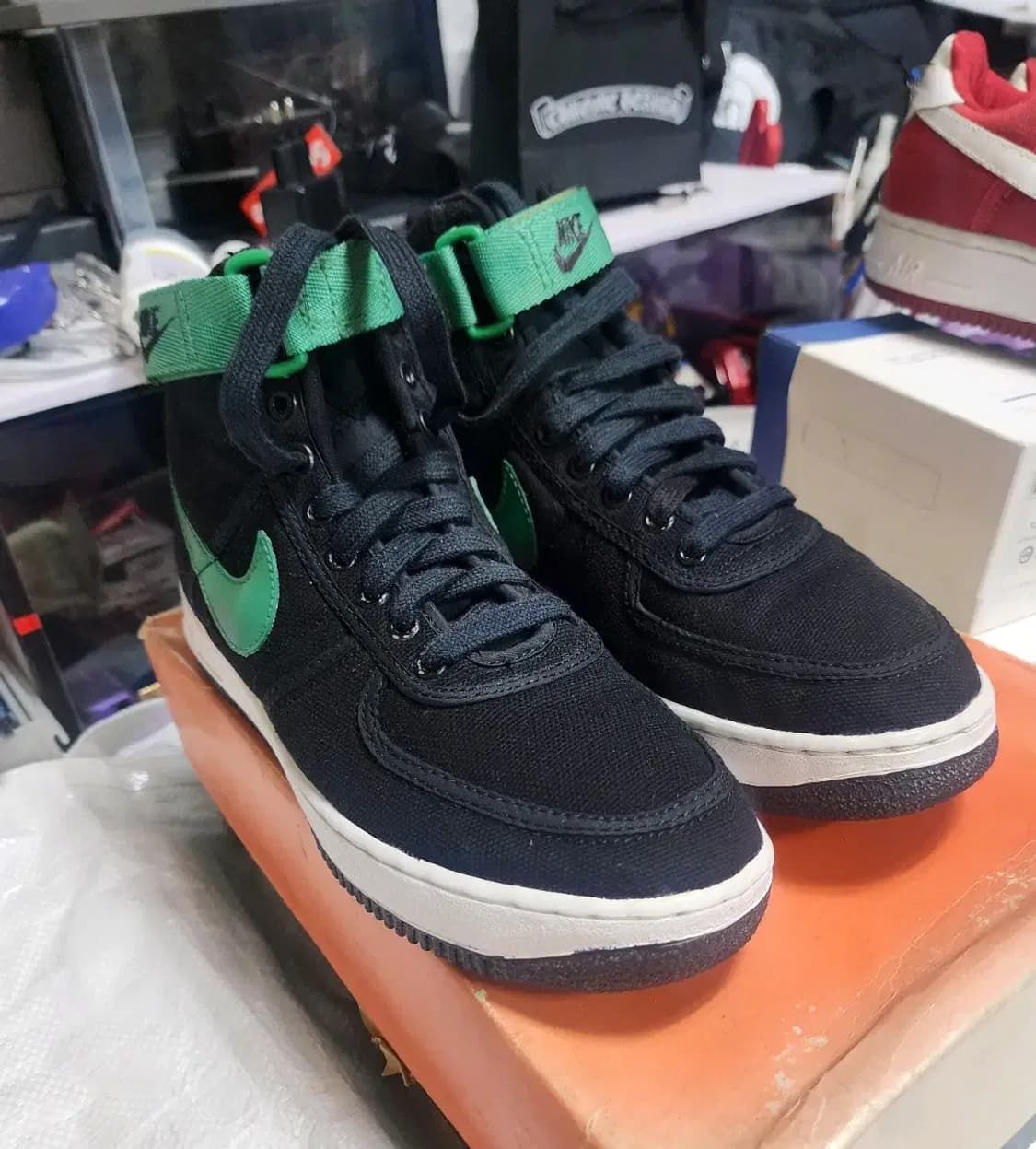 나이키 에어포스1 하이 cvs 검/초 신품 상품이미지2