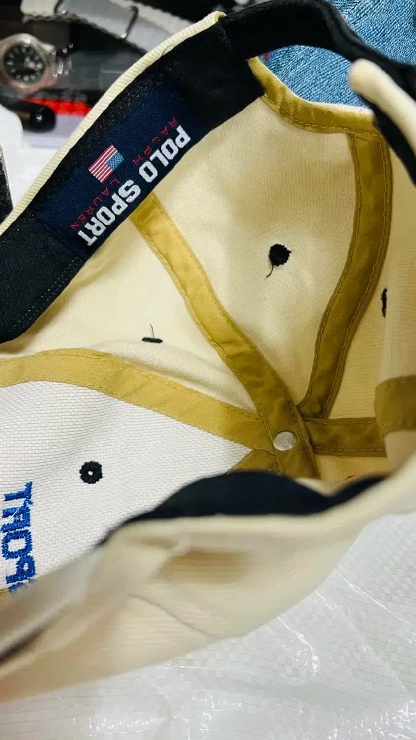 90년대 폴로 랄프로렌 스포츠 볼캡 아이보리 상품이미지2