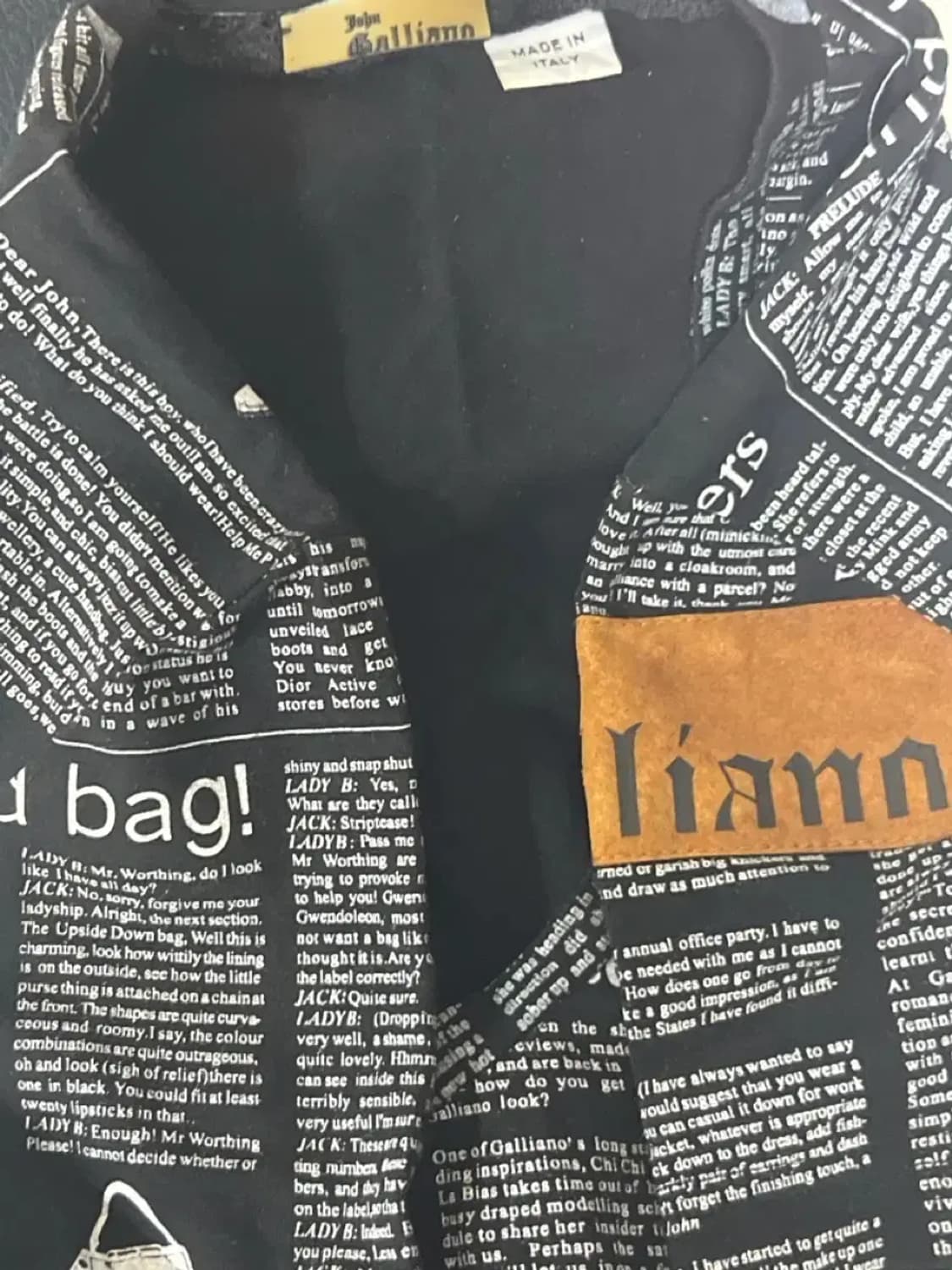 존 갈리아노 신문 프린팅 티셔츠 상품이미지2