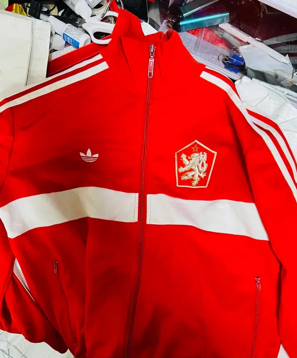 아디다스 빨간색 트랙탑 올드스쿨 체코슬로바키아 상품이미지6