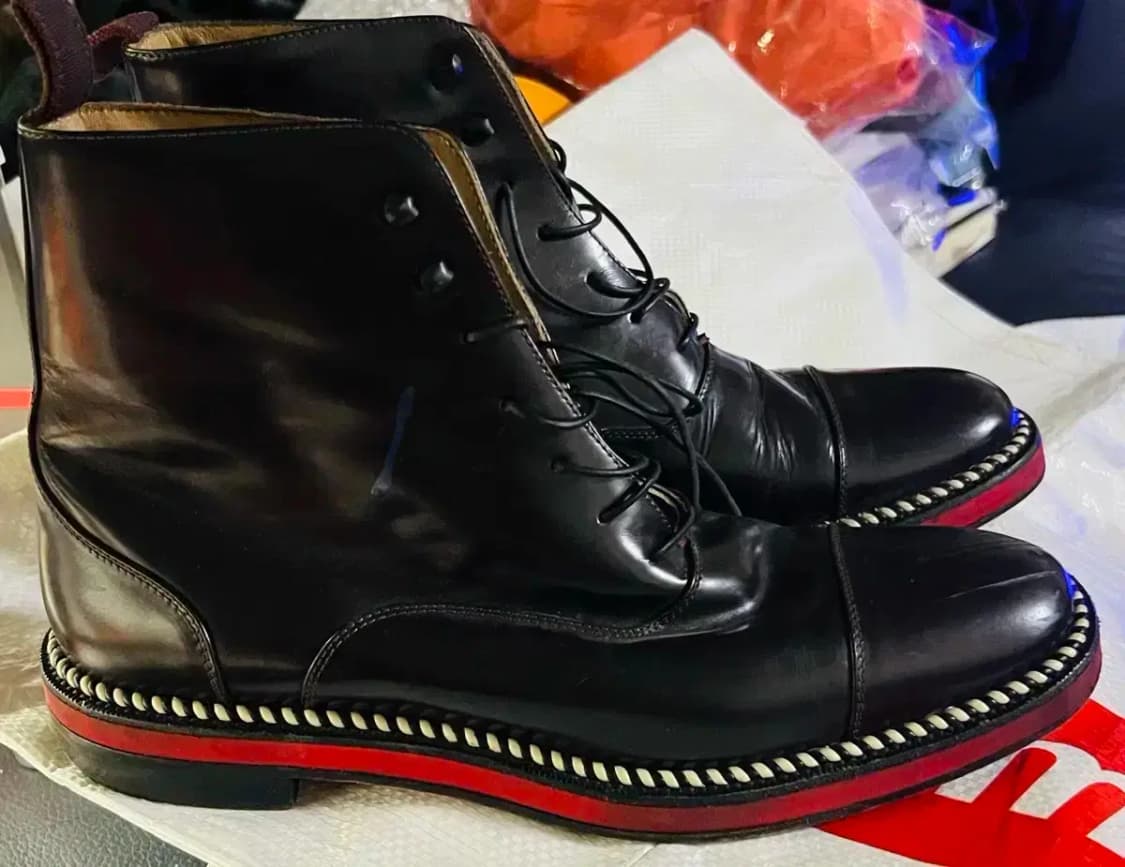 크리스찬 루부탱 레드솔 레이스 부츠 상품이미지1