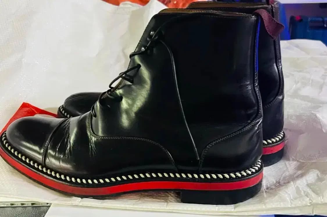 크리스찬 루부탱 레드솔 레이스 부츠 상품이미지2