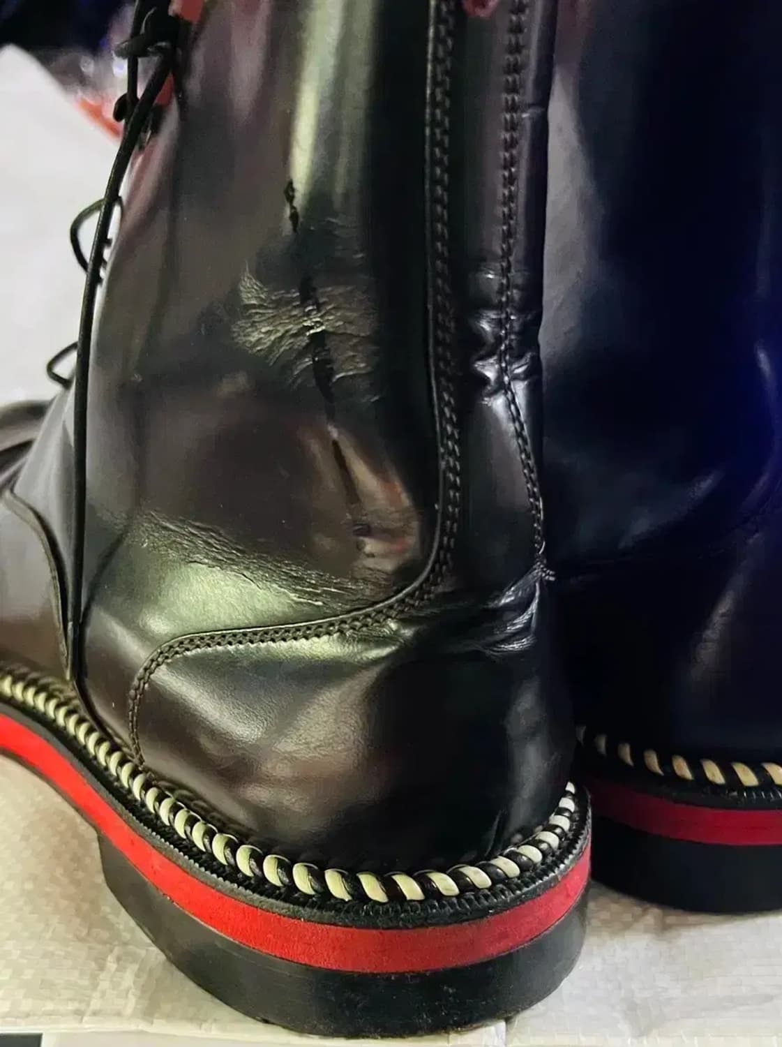 크리스찬 루부탱 레드솔 레이스 부츠 상품이미지4