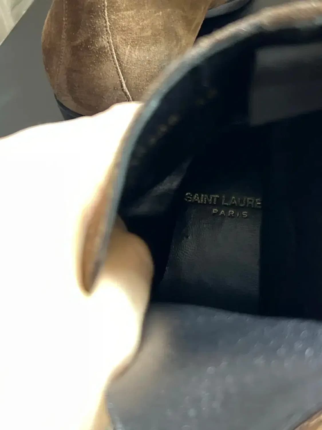 생로랑 와이어트 조드퍼 부츠 다크브라운 스웨이드 상품이미지5