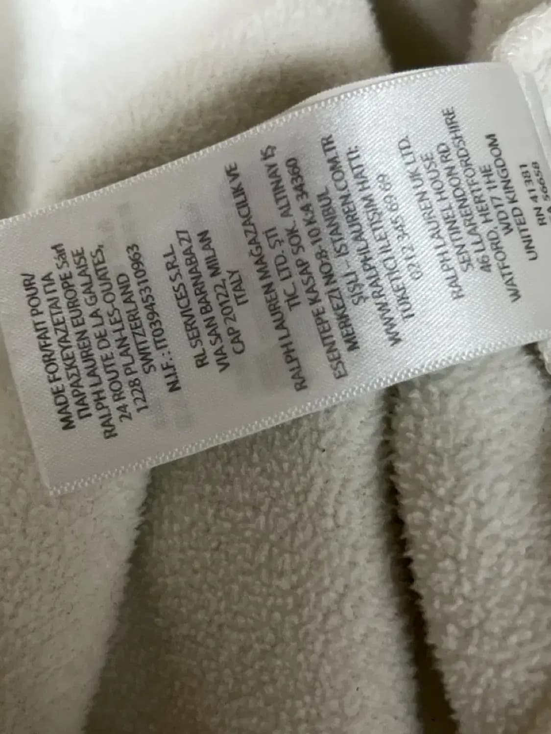 폴로 랄프로렌 화이트 맨투맨 xl 상품이미지4