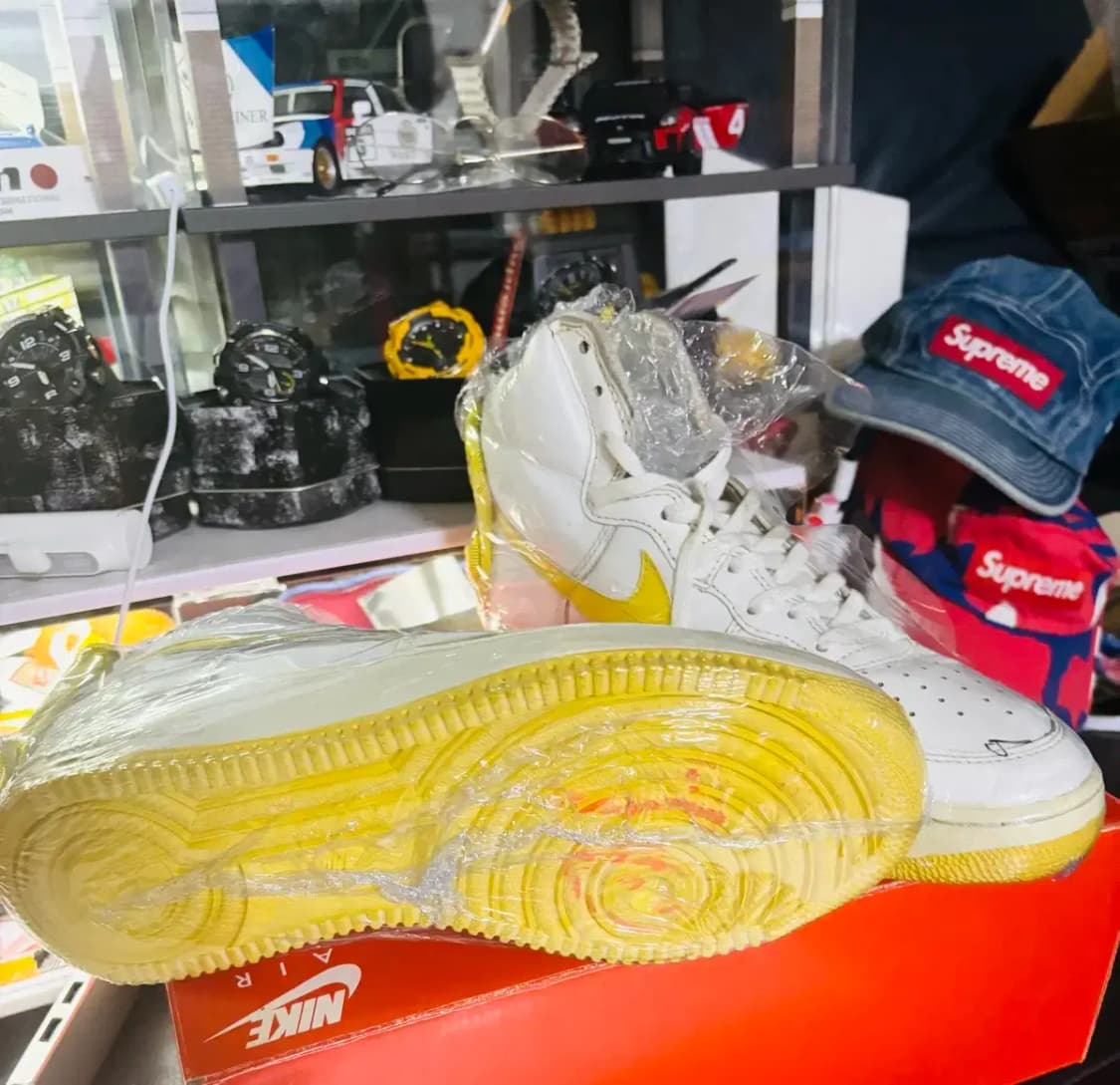 91년 나이키 에어포스1 하이 흰/노 270 신품 상품이미지5