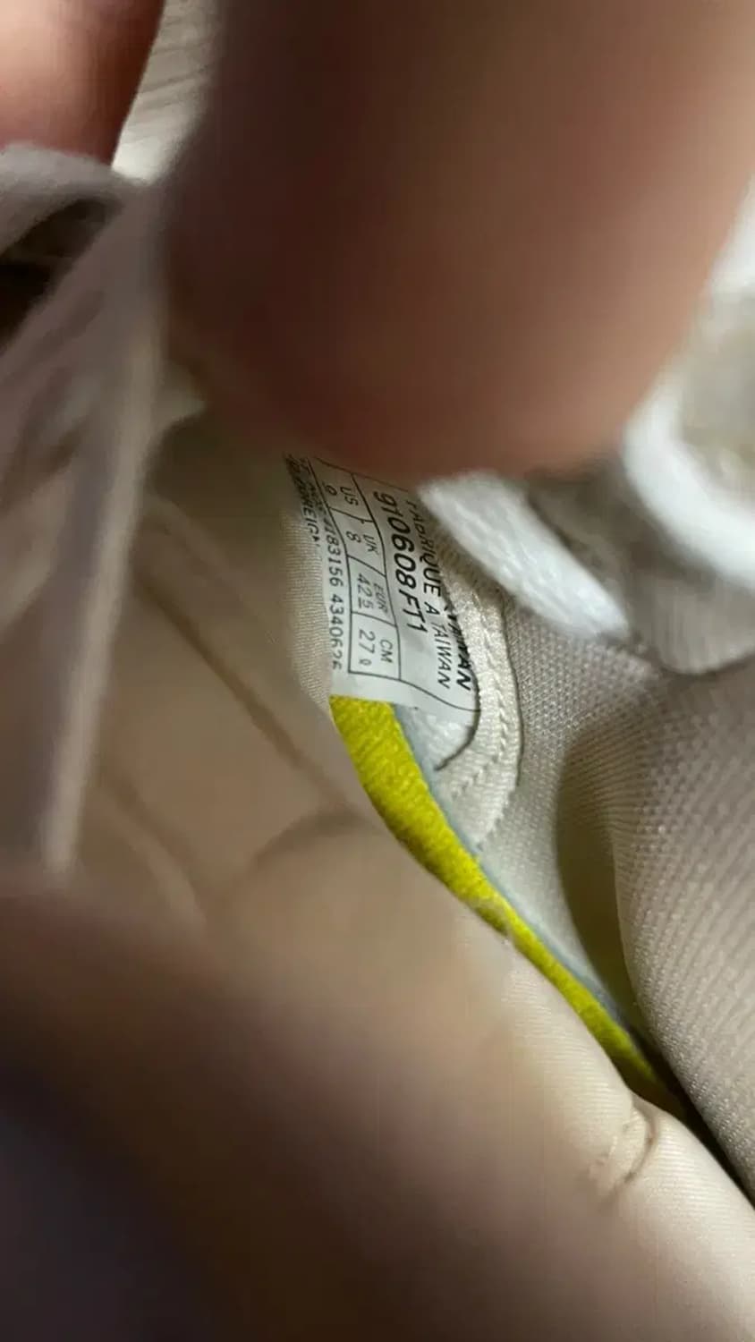 91년 나이키 에어포스1 하이 흰/노 270 신품 상품이미지6