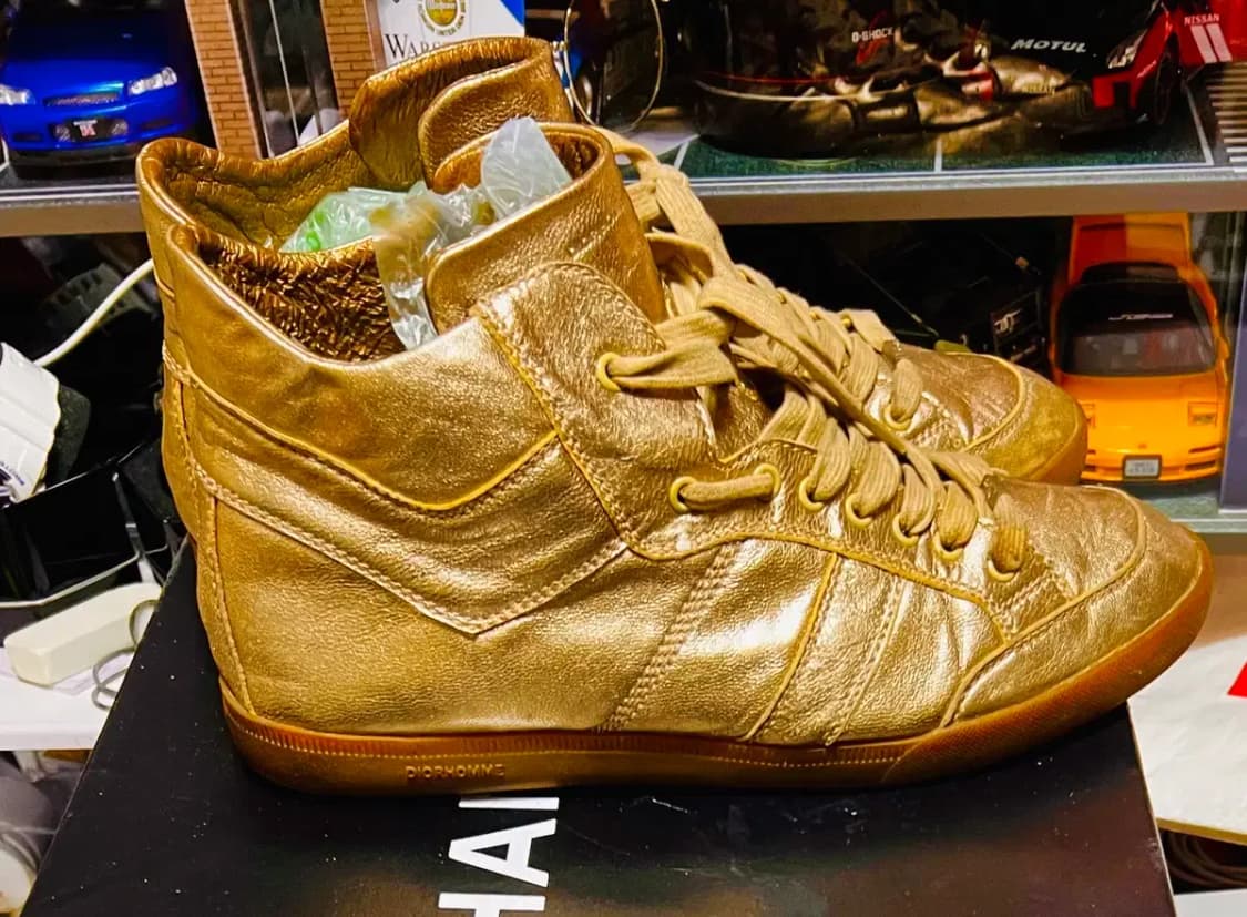 디올옴므 골드 하이탑 스니커즈 41 상품이미지8