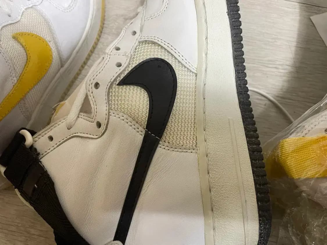 91년 나이키 에어포스1 흰/검 메쉬 하이 신품 상품이미지2