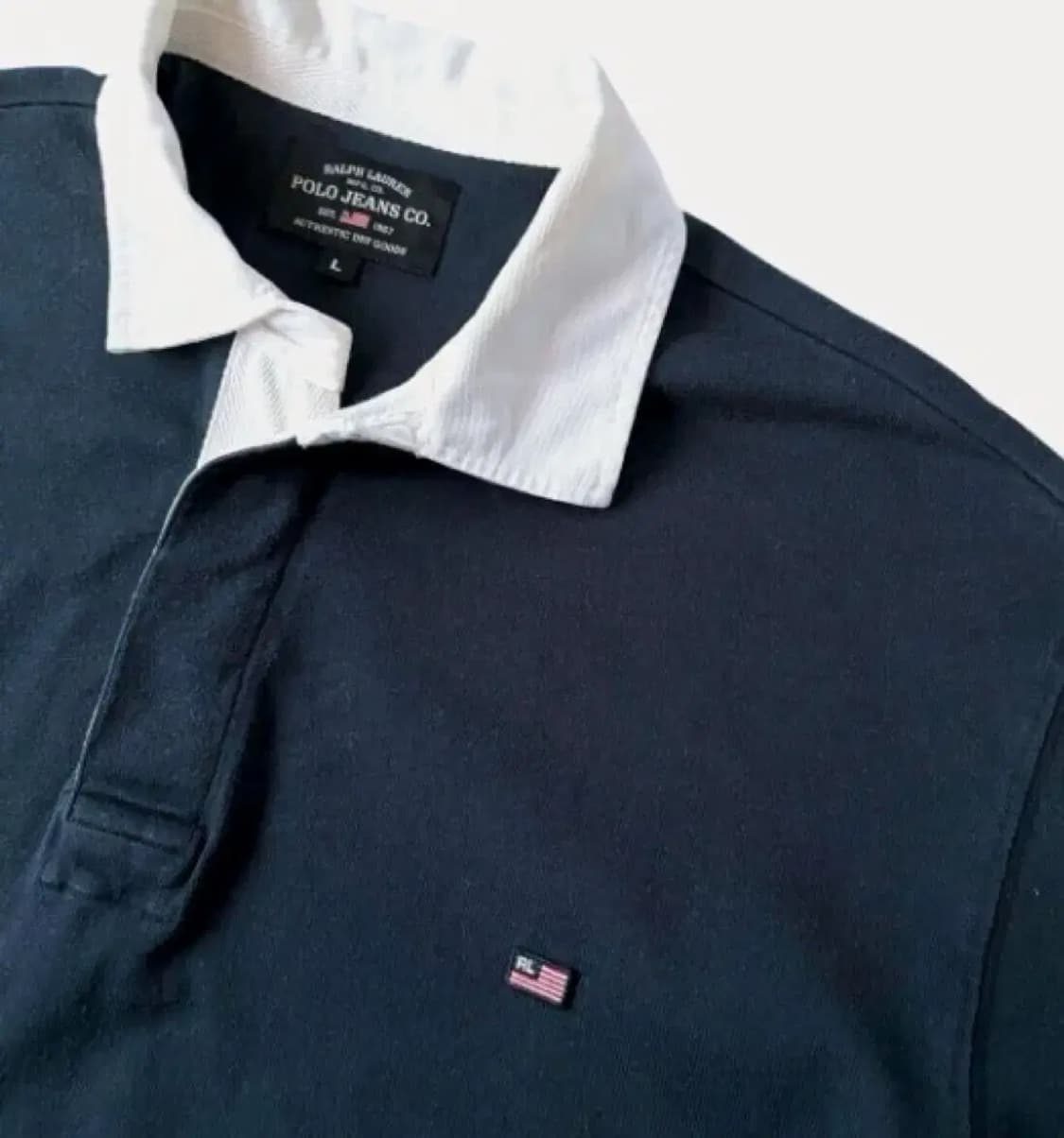 00년대 폴로 랄프로렌  폴로진스 럭비티 네이비 L 상품이미지1
